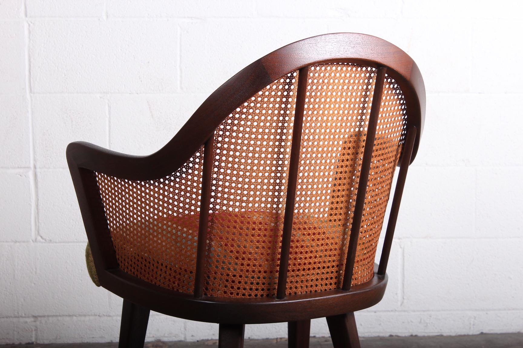 Cane Armchair Attributed to Harvey Probber For Sale 2