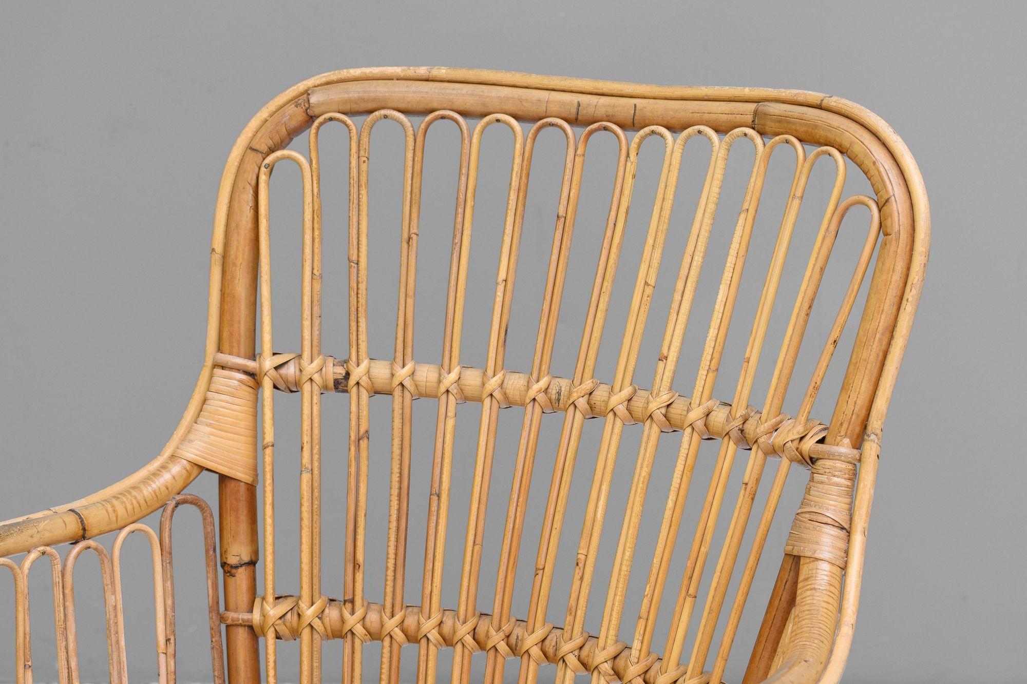 Cane Armchair For Sale 1