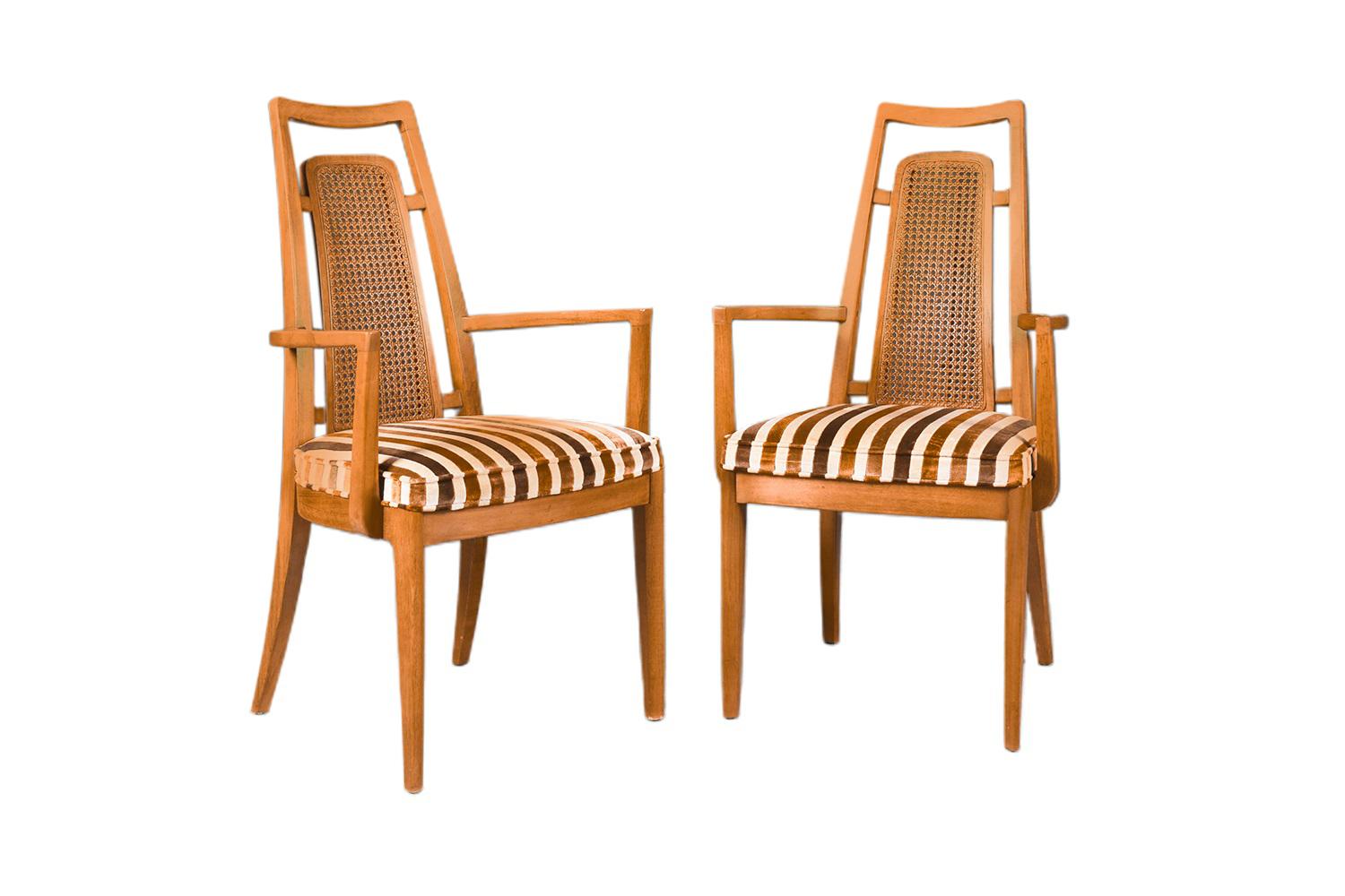 drexel cane back dining chairs