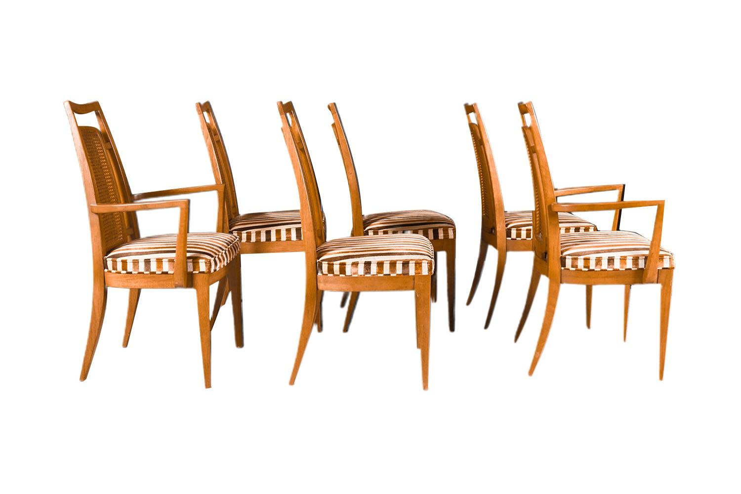 Cane Back Dining Chairs Drexel Mid-Century Modern In Good Condition In Baltimore, MD