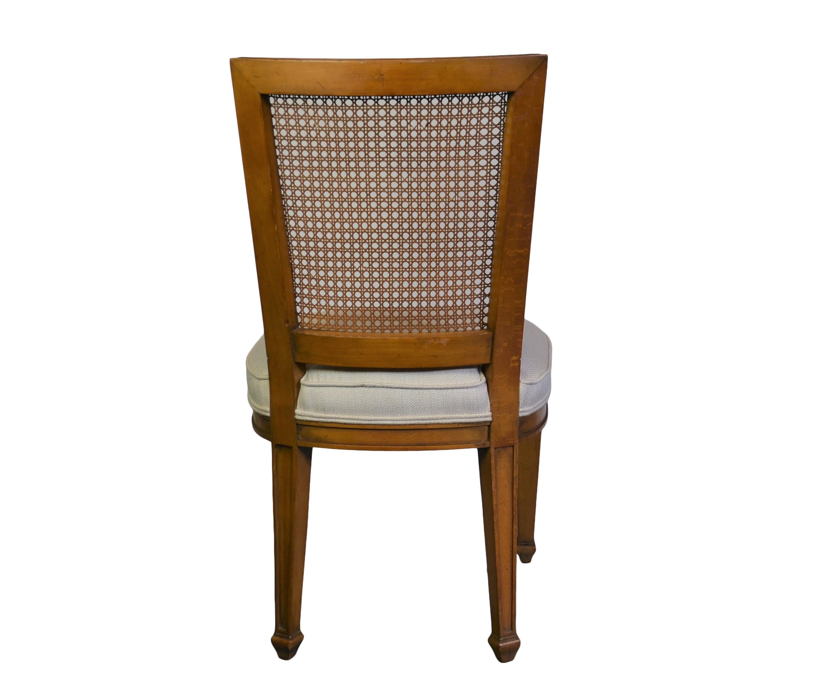 Cane Back Dining Chairs Set of 6 In Good Condition In Pomona, CA