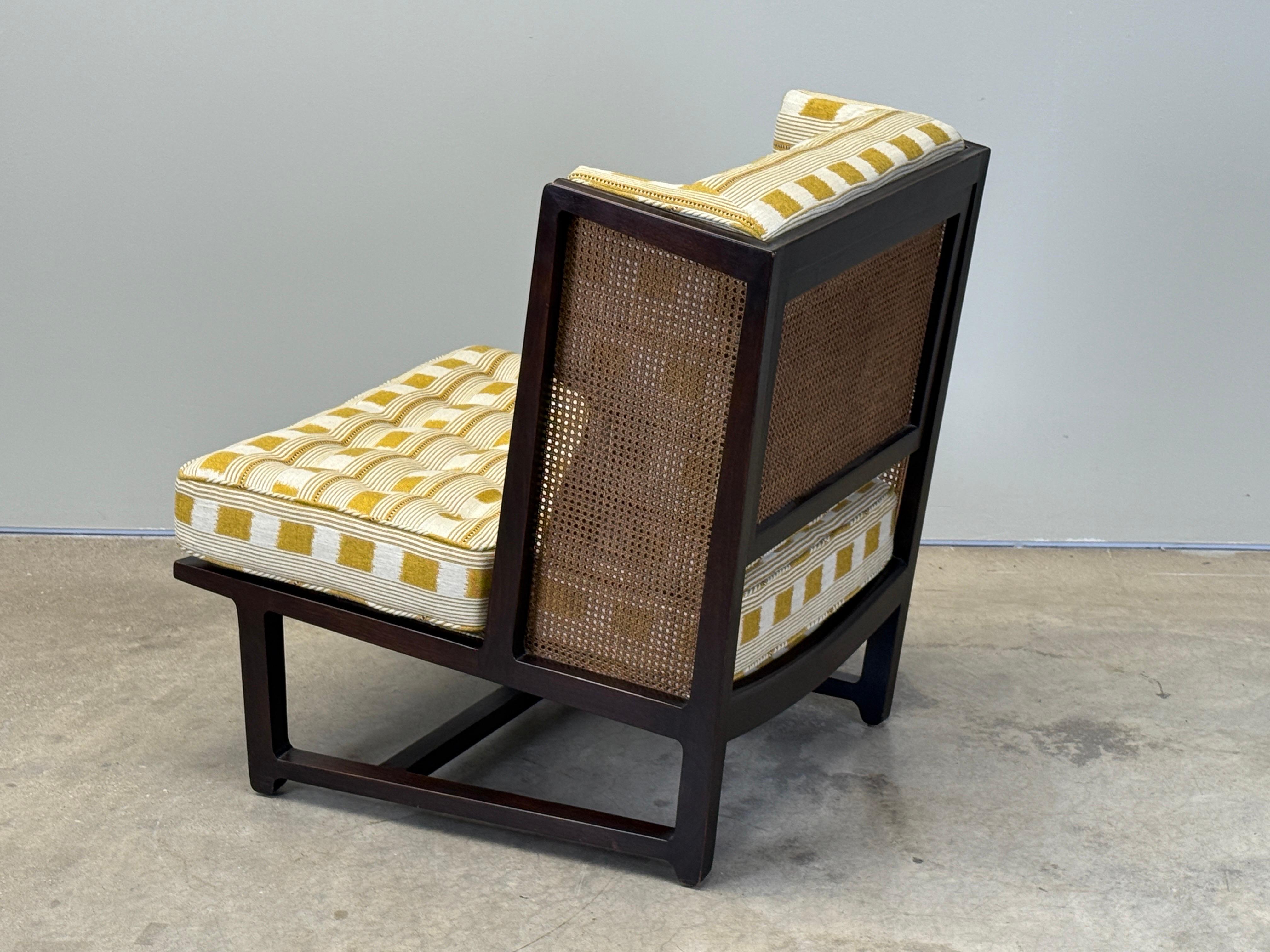 Sillón de orejas con respaldo de caña de Edward Wormley para Dunbar en venta 6