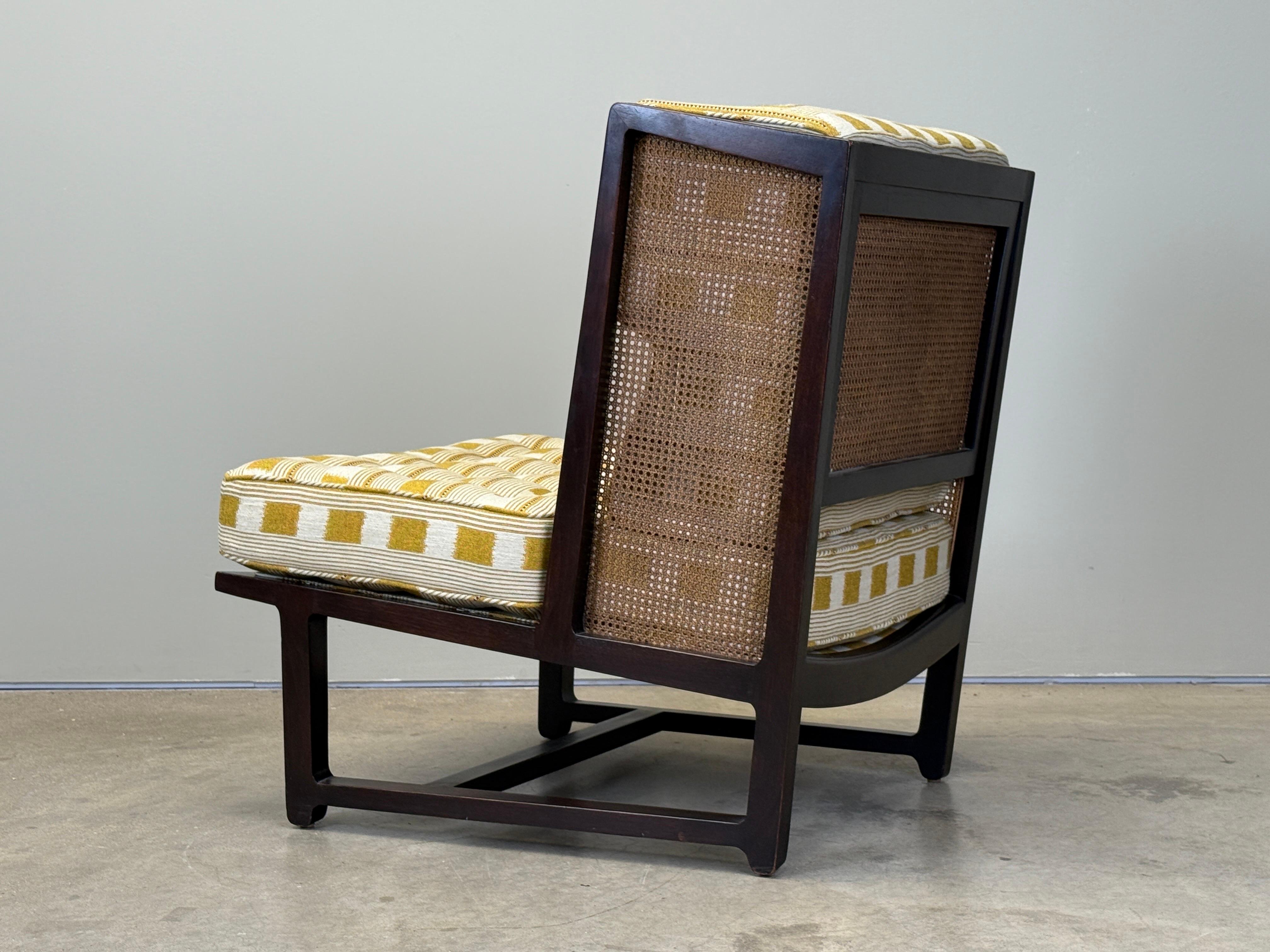 Sillón de orejas con respaldo de caña de Edward Wormley para Dunbar en venta 7