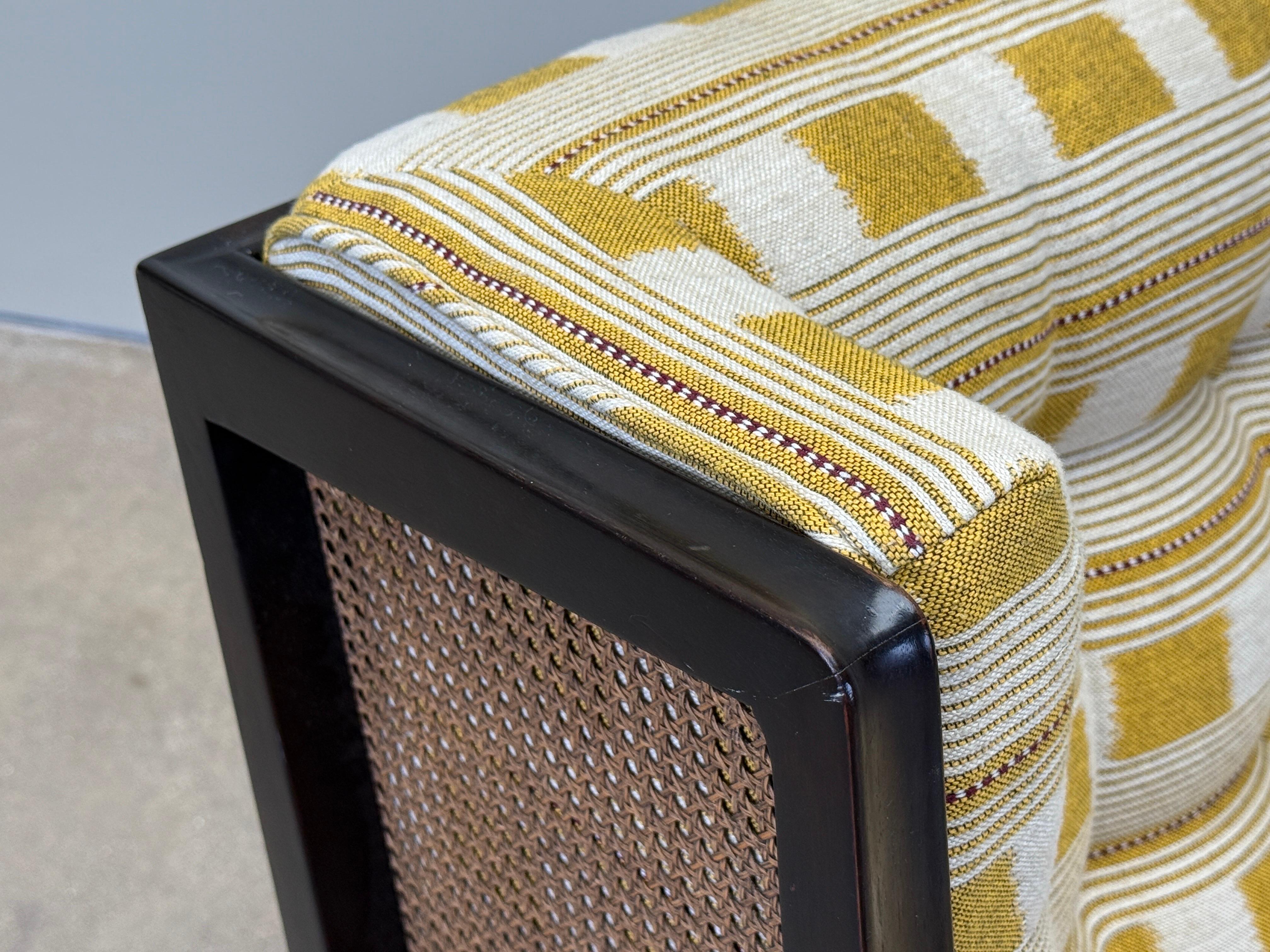 Sillón de orejas con respaldo de caña de Edward Wormley para Dunbar en venta 9