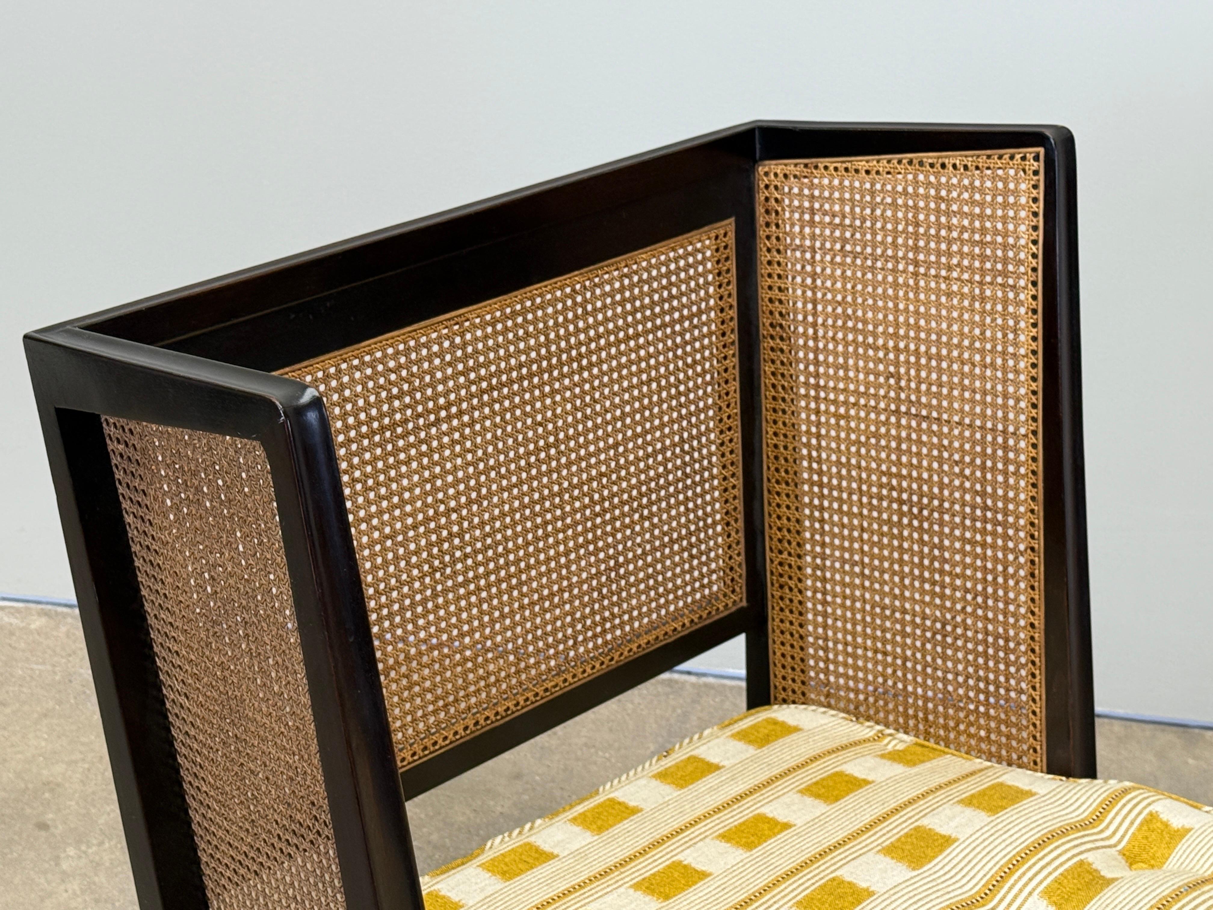 Sillón de orejas con respaldo de caña de Edward Wormley para Dunbar en venta 10