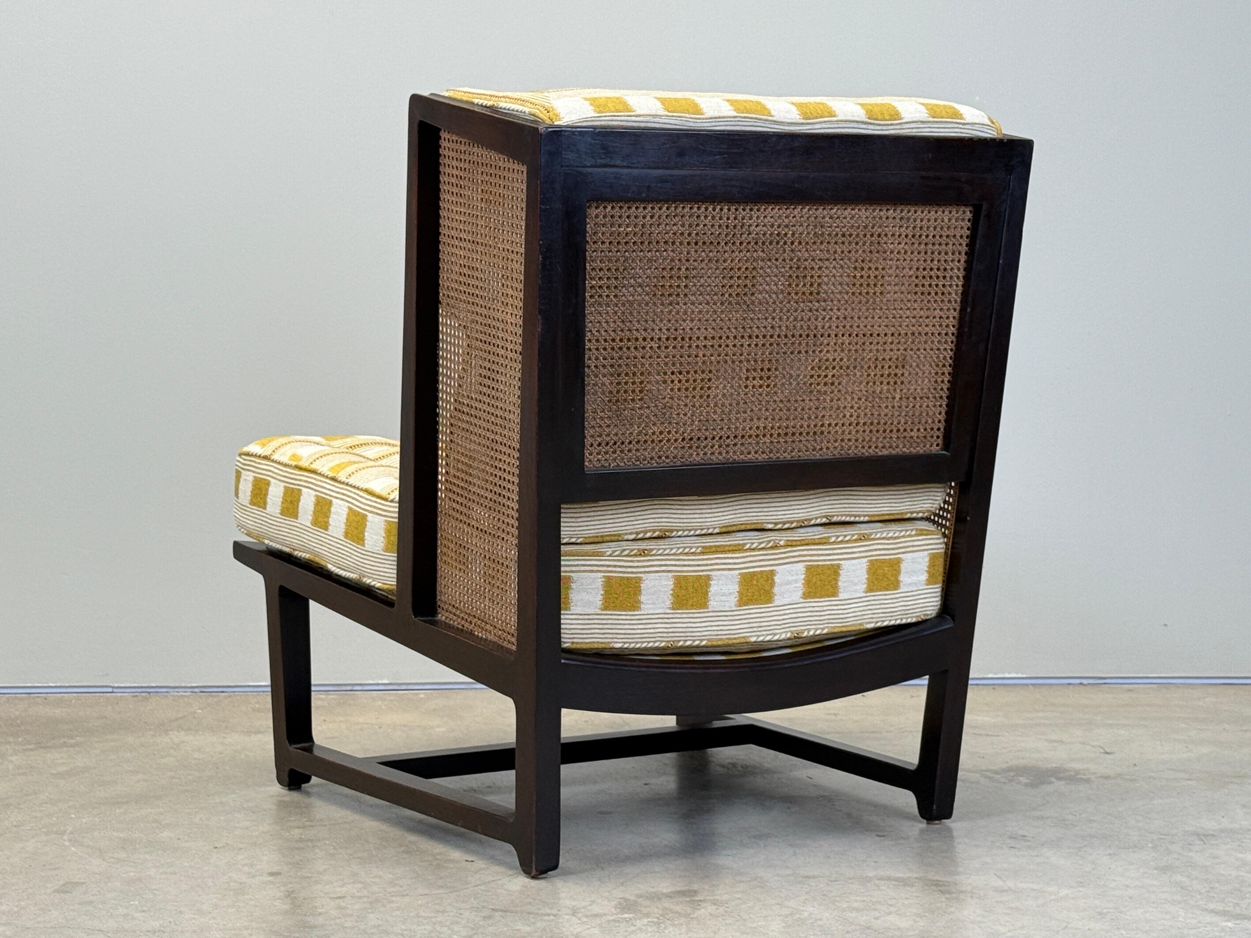Sillón de orejas con respaldo de caña de Edward Wormley para Dunbar en venta 11