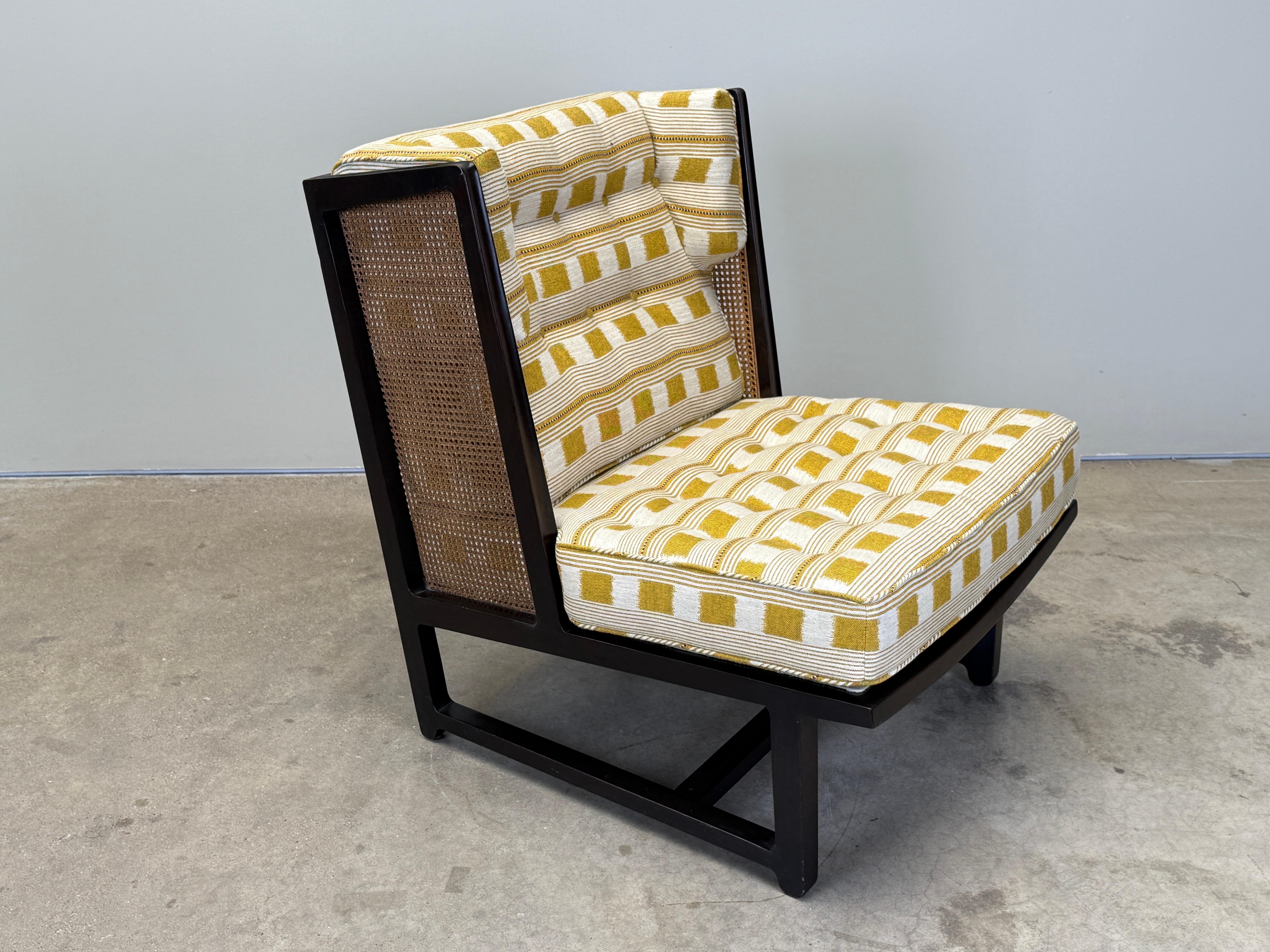 Sillón de orejas con respaldo de caña de Edward Wormley para Dunbar en venta 1