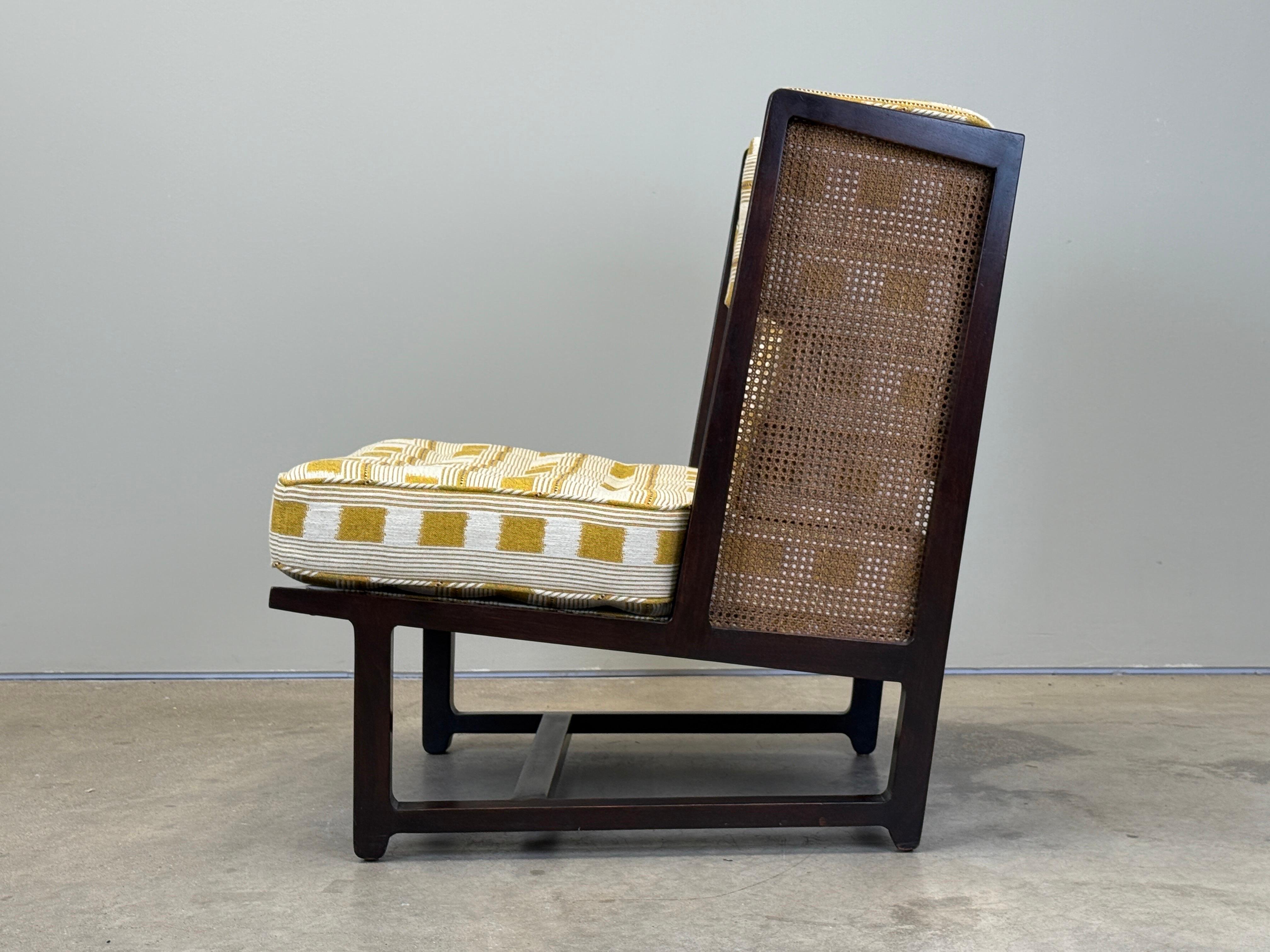 Sillón de orejas con respaldo de caña de Edward Wormley para Dunbar en venta 2