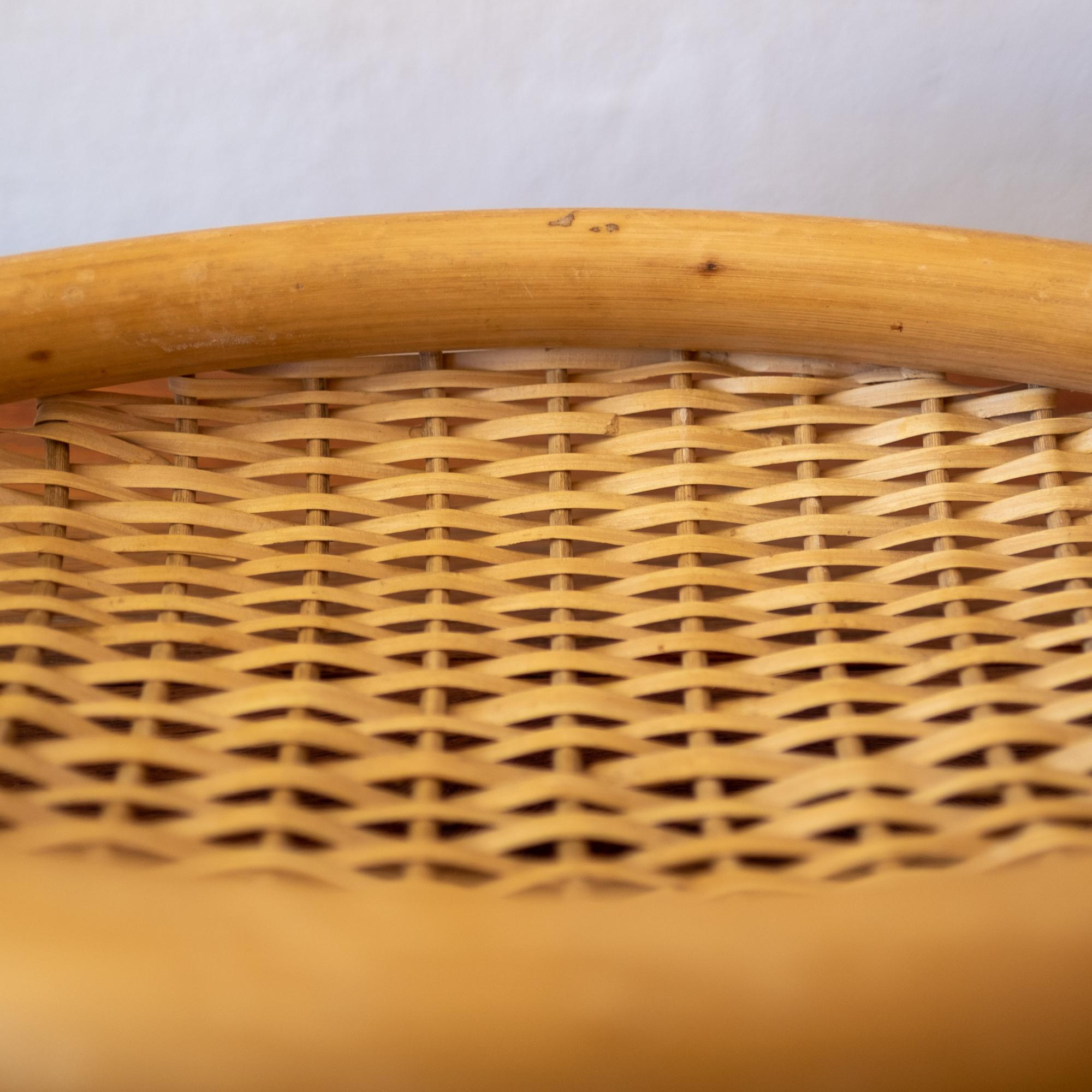 Cane Basket Catch All, 1960s In Good Condition In San Diego, CA