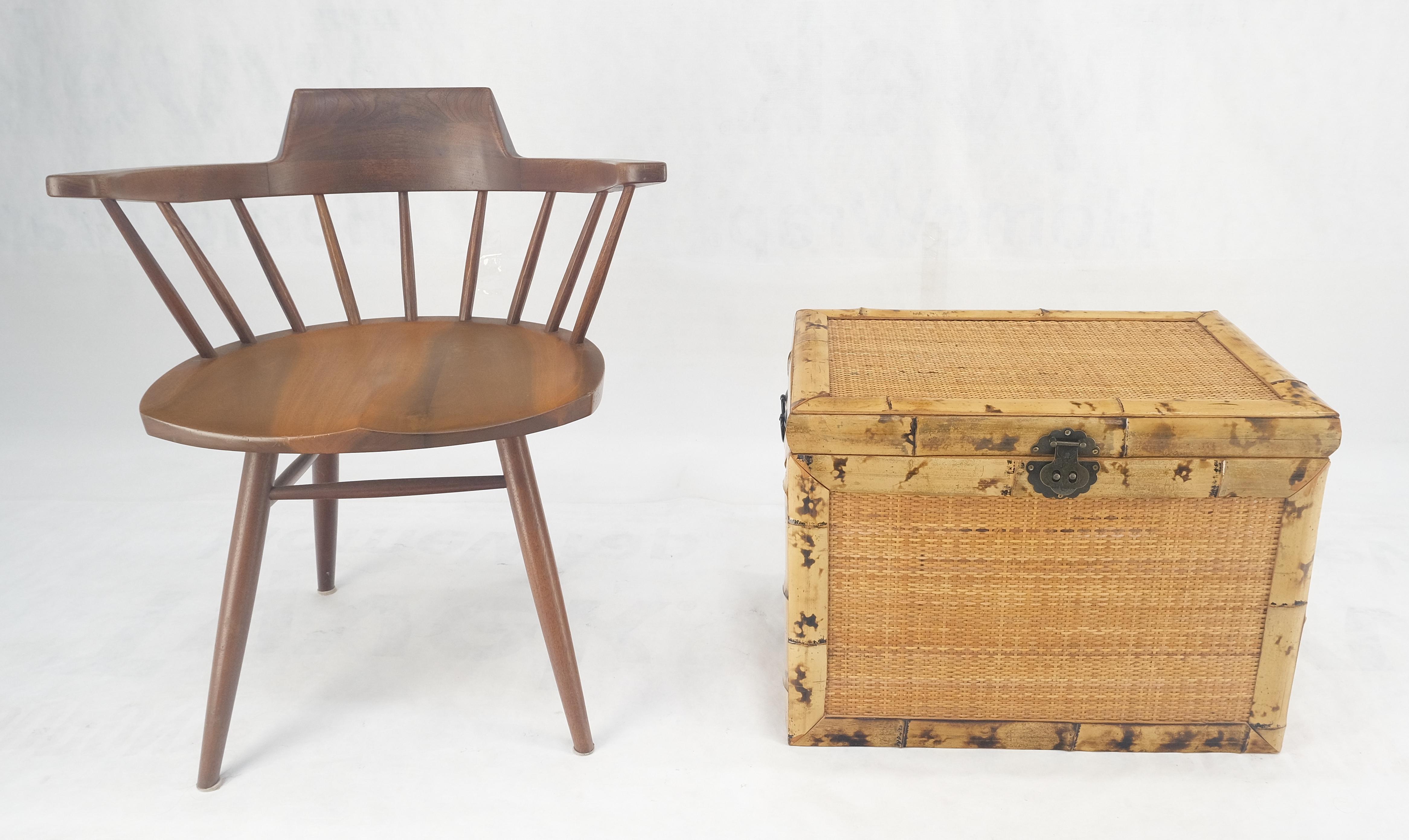 Schilfrohr & gebrannter Bambus Kompakte 16x23 Dekorative Hoffnungstruhe Trunk MINT im Angebot 1