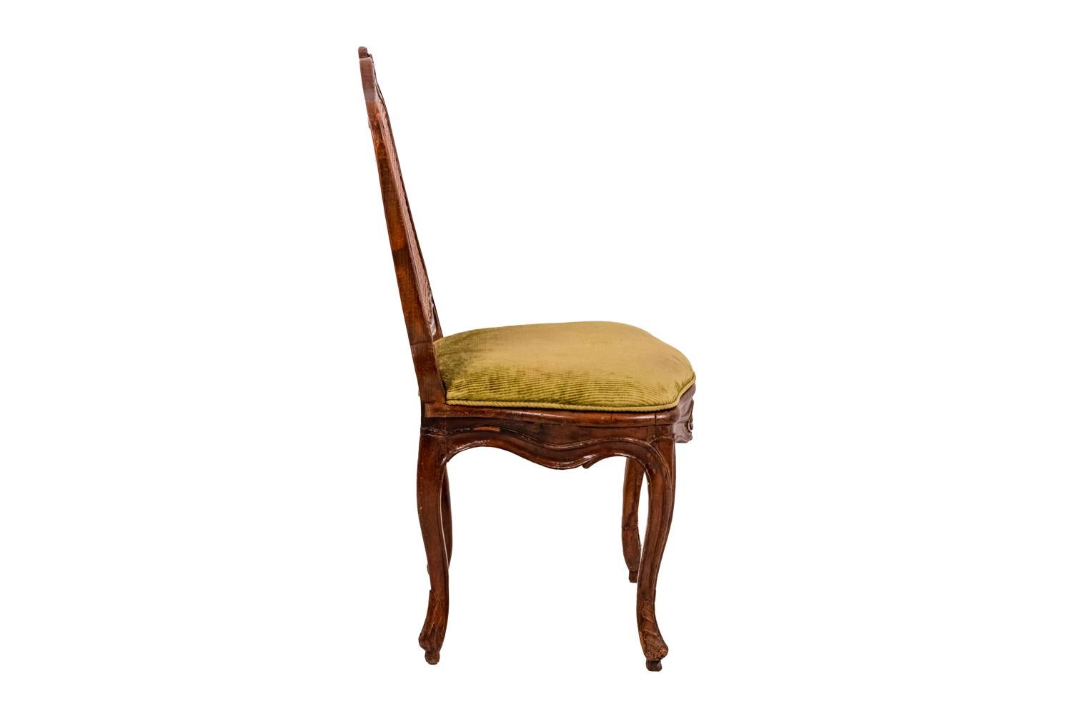 European Cane Chair in Beech, Louis XV Period