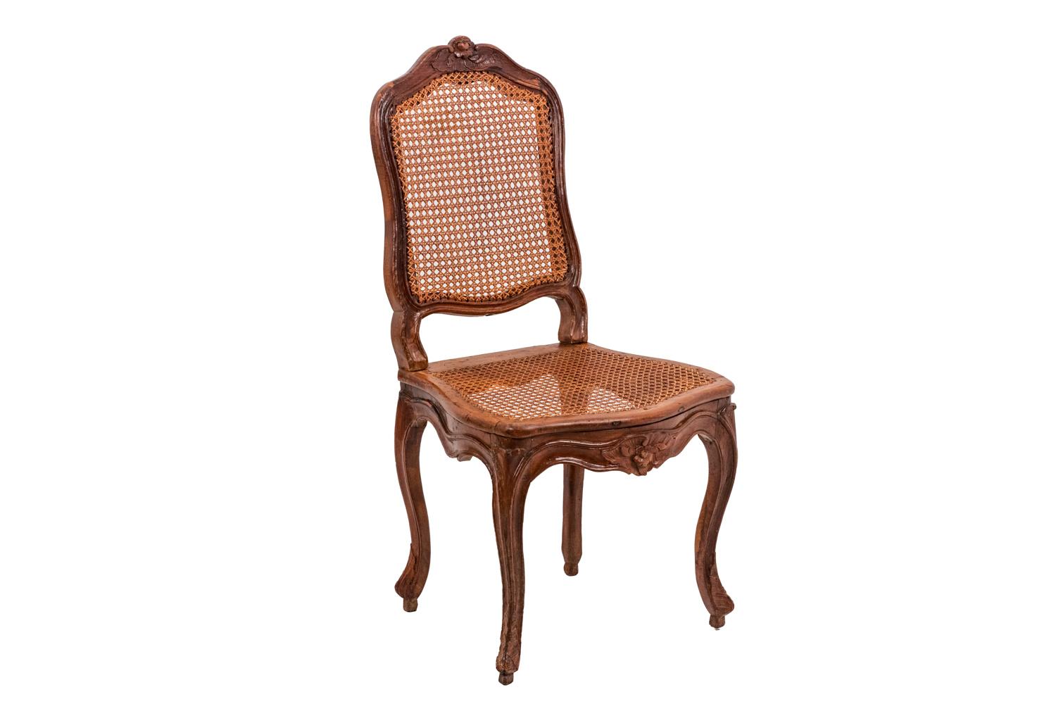 Cane Chair in Beech, Louis XV Period In Good Condition In Saint-Ouen, FR