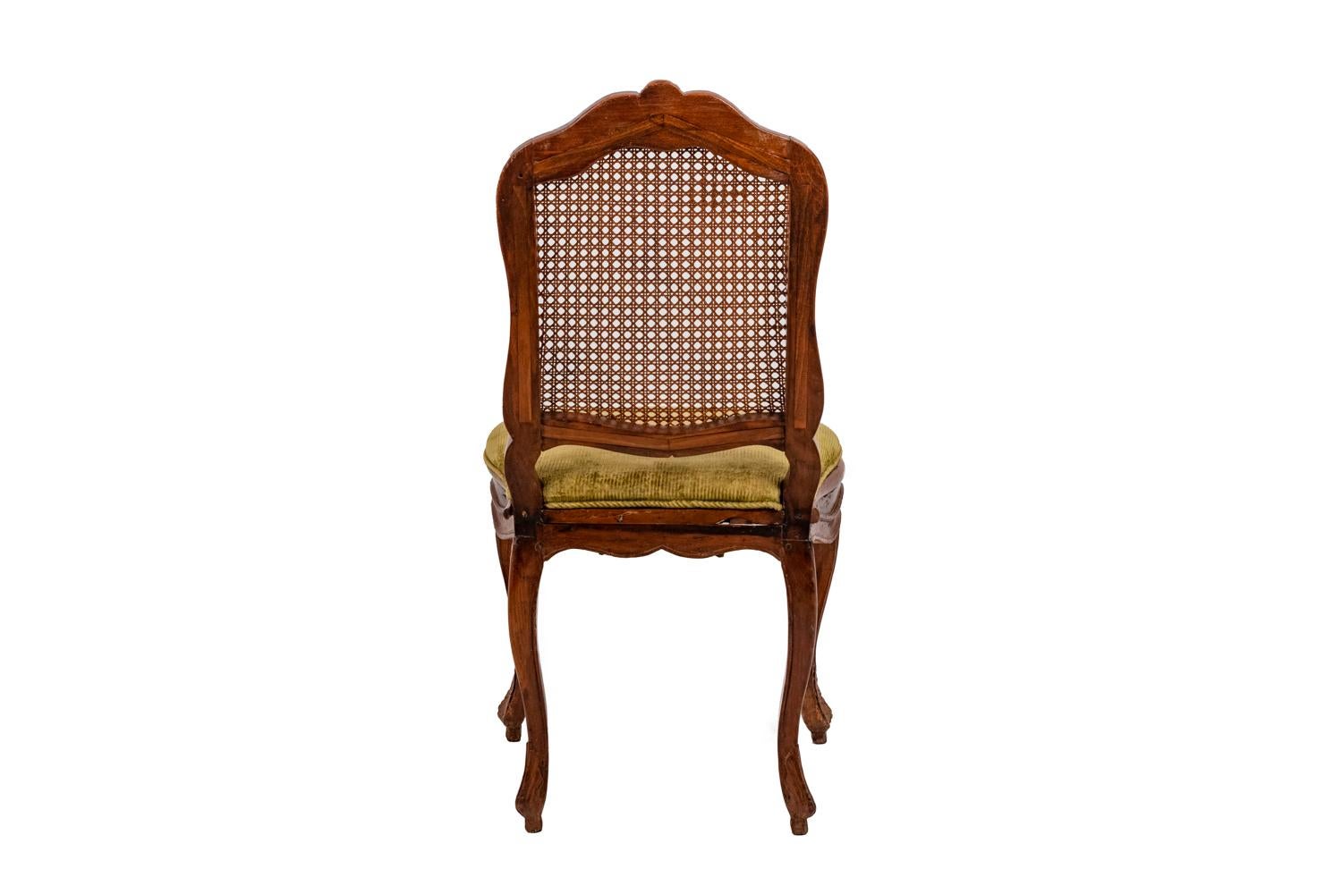 Mid-18th Century Cane Chair in Beech, Louis XV Period