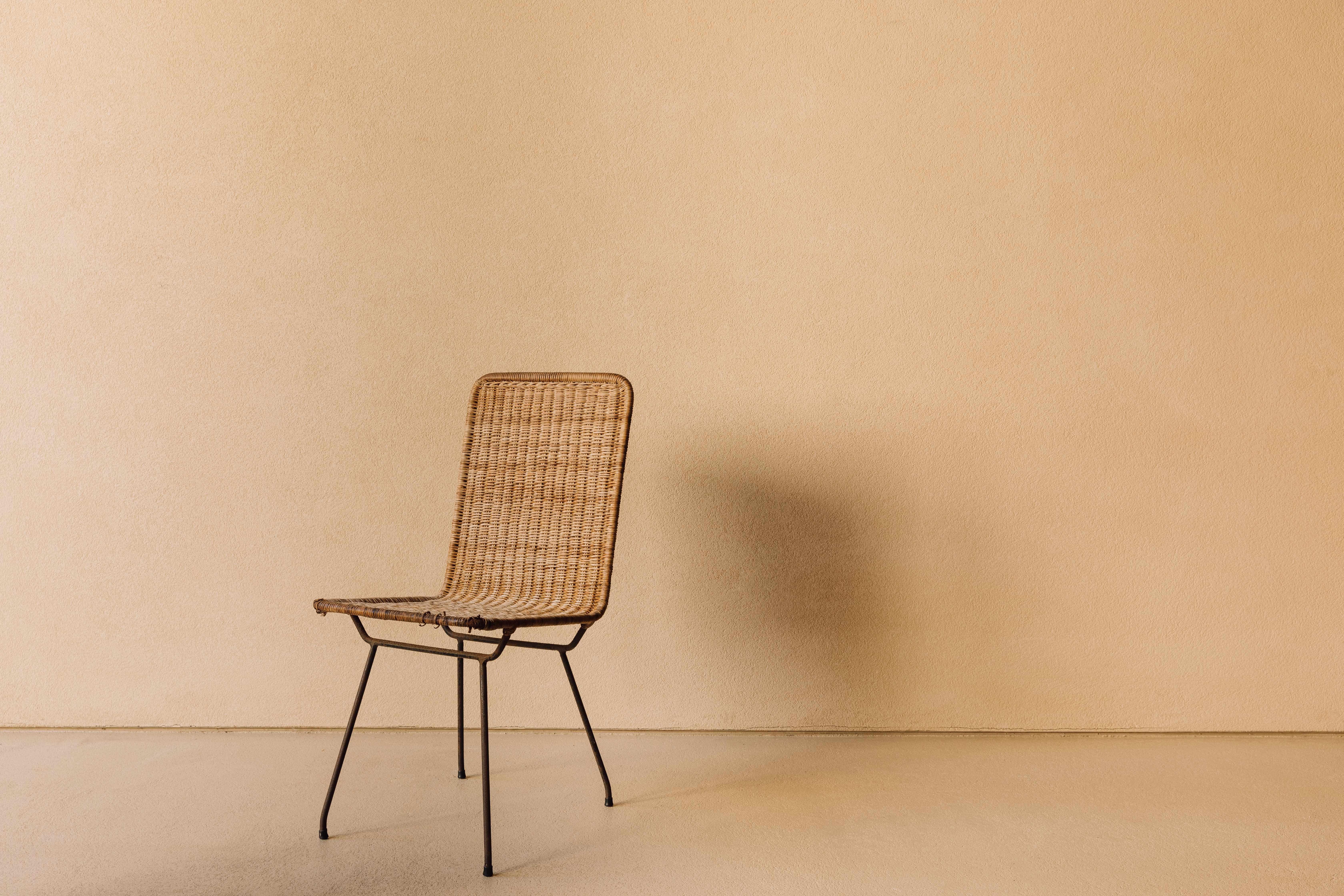 Brazilian Cane Dining Chair by Carlo Hauner, 1950 For Sale