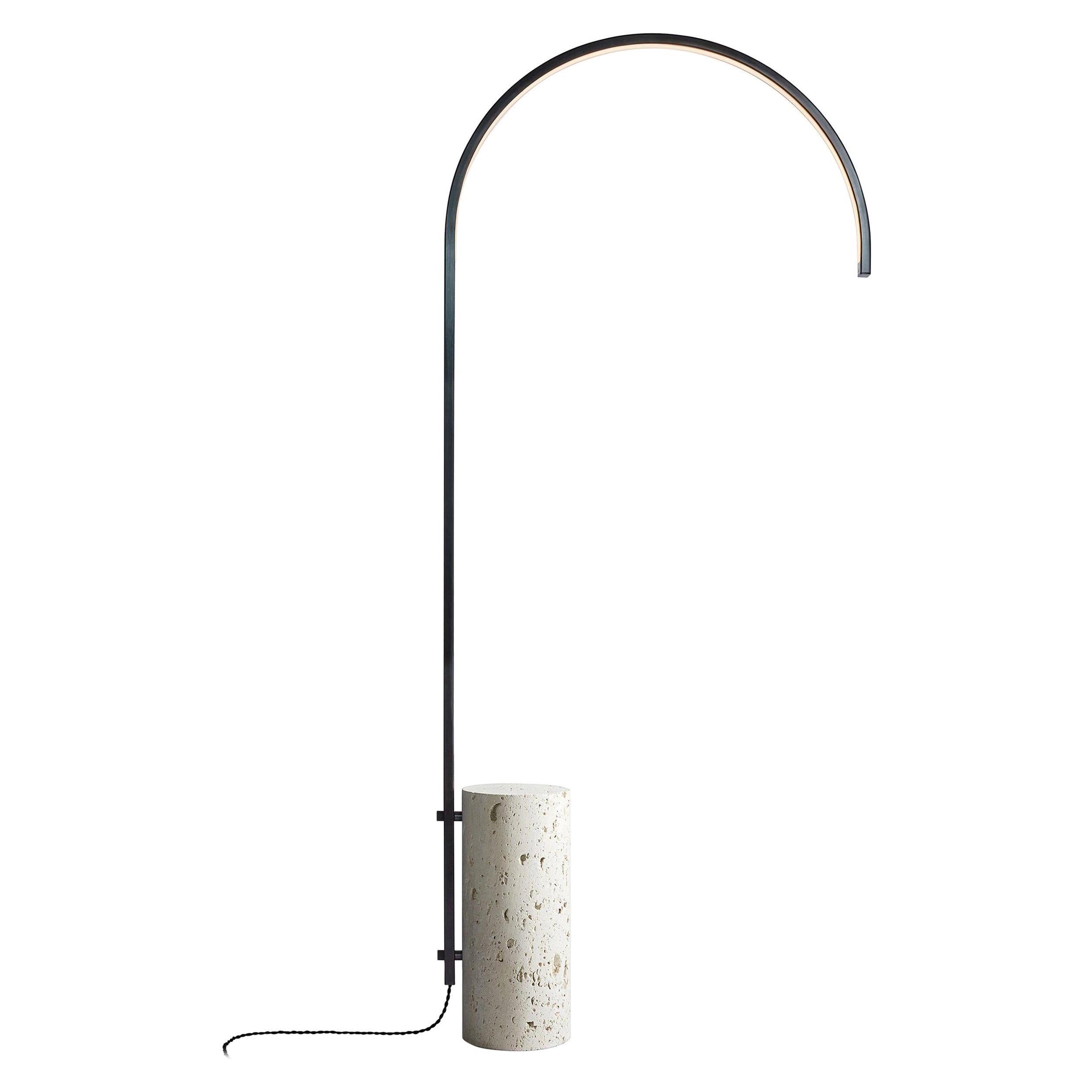 Lámpara de pie Cane en Negro Gunmetal en venta