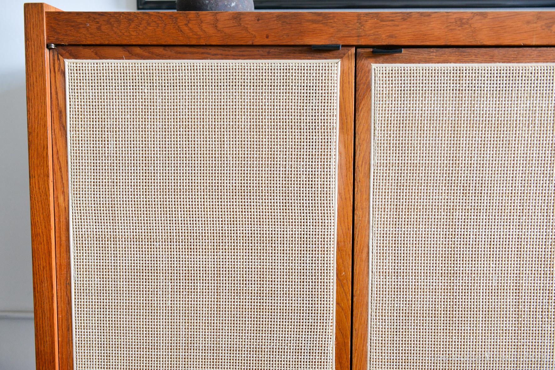 Cane Front Credenza with Micarta Top by Jack Cartwright, circa 1960 1
