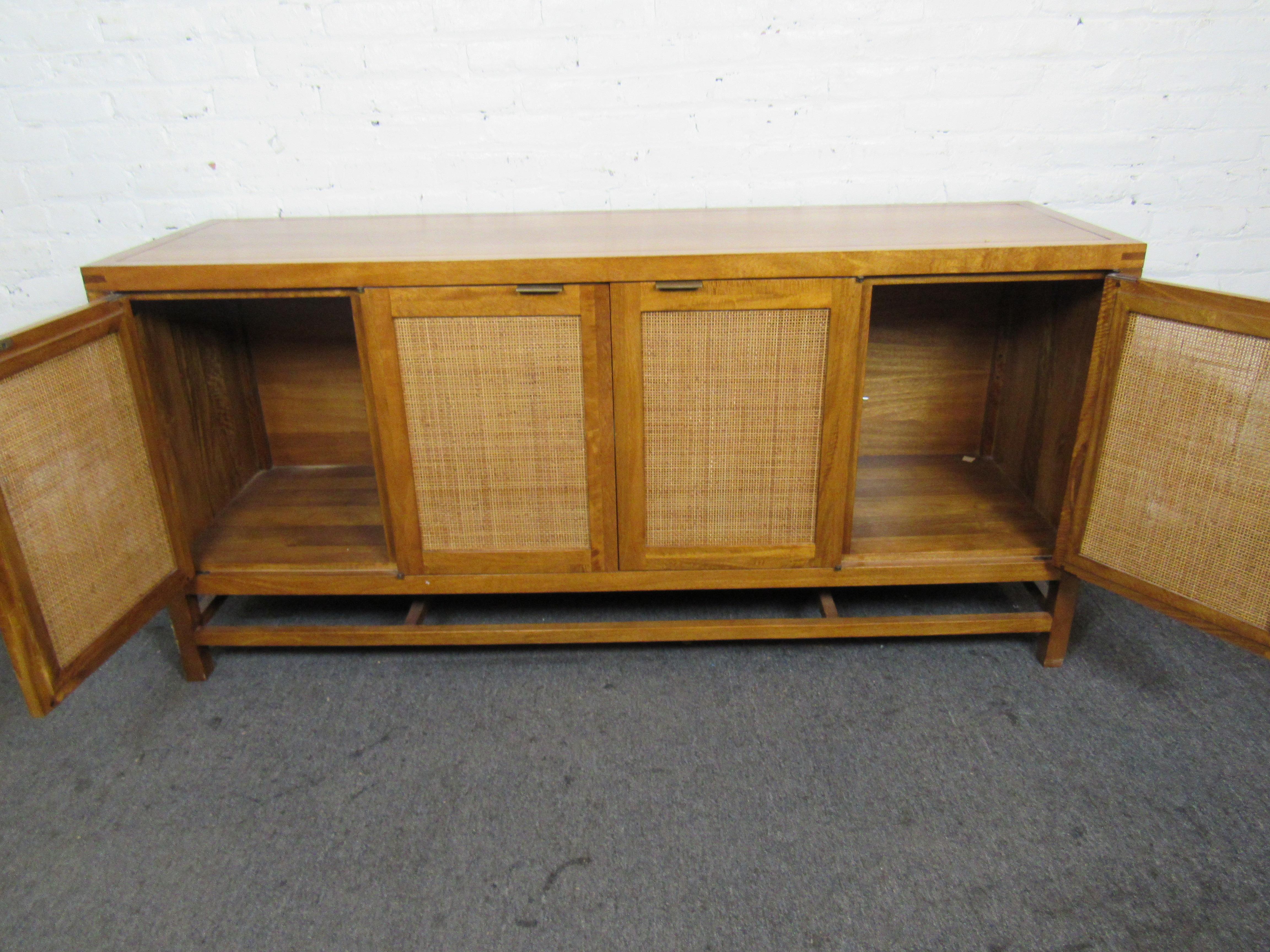 Cane Front Long Cabinet 1