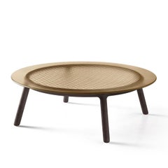 Cane Glass Amber Coffee Table