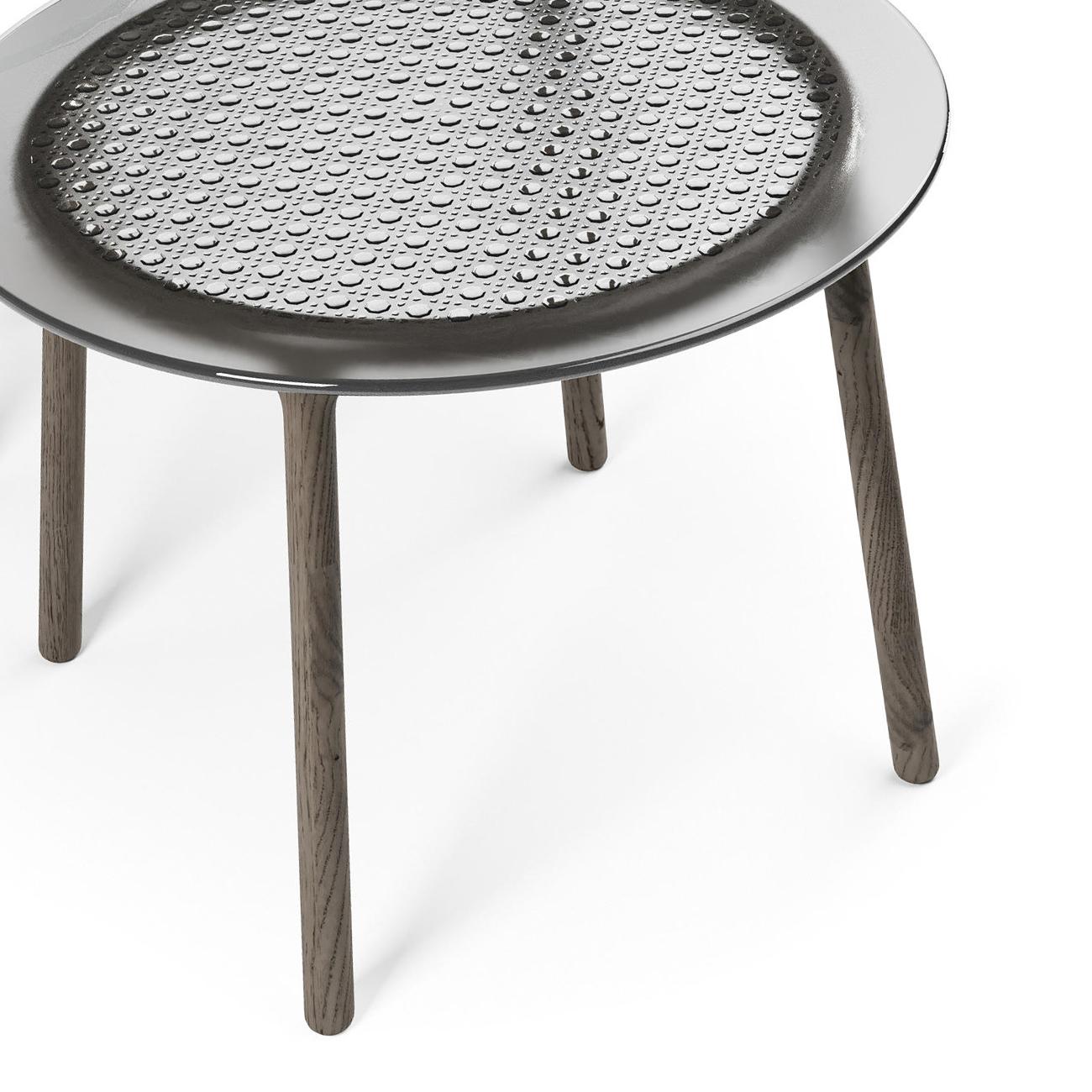 Cane Glass Smoke SIde Table In New Condition For Sale In Paris, FR