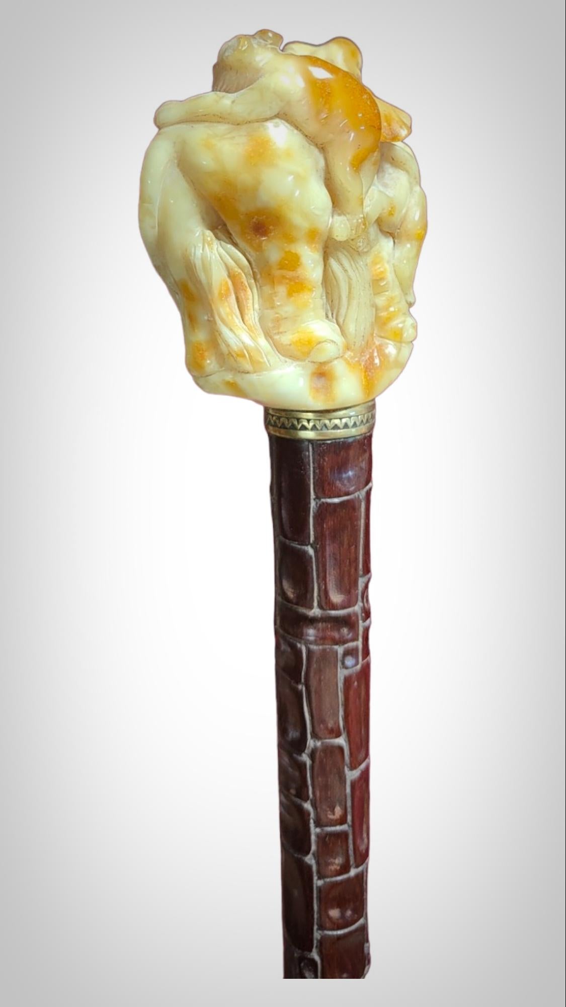 Cane In Baltic Amber XIX Century For Sale 6