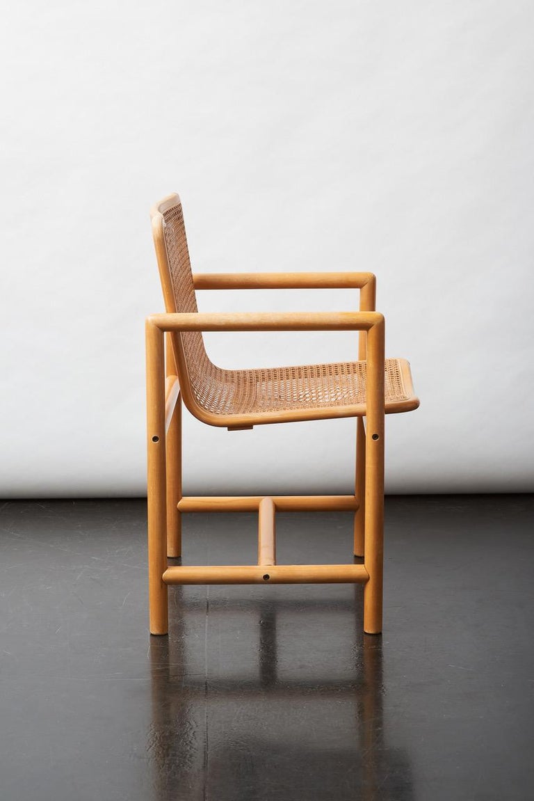 Modern Cane Lounge Chair Designed by Slovenian Designer Branko Uršič for Stol Kamnik For Sale