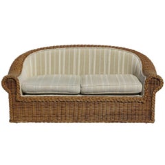 Cane Loveseat by Rattan Works of Atlanta, Años 80