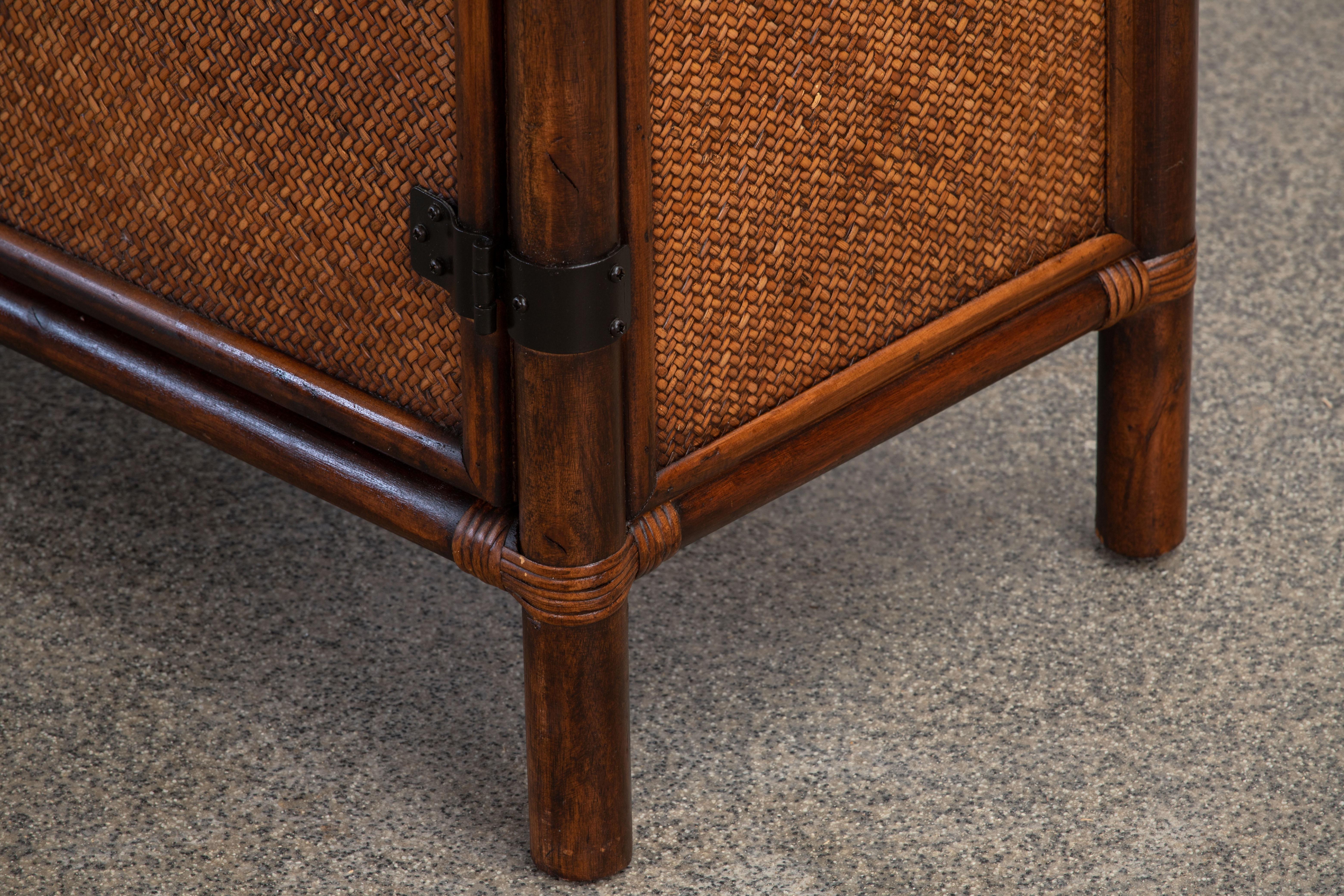 Late 20th Century Cane Organic Mid-Century Chest of Drawers, 1970, Italy