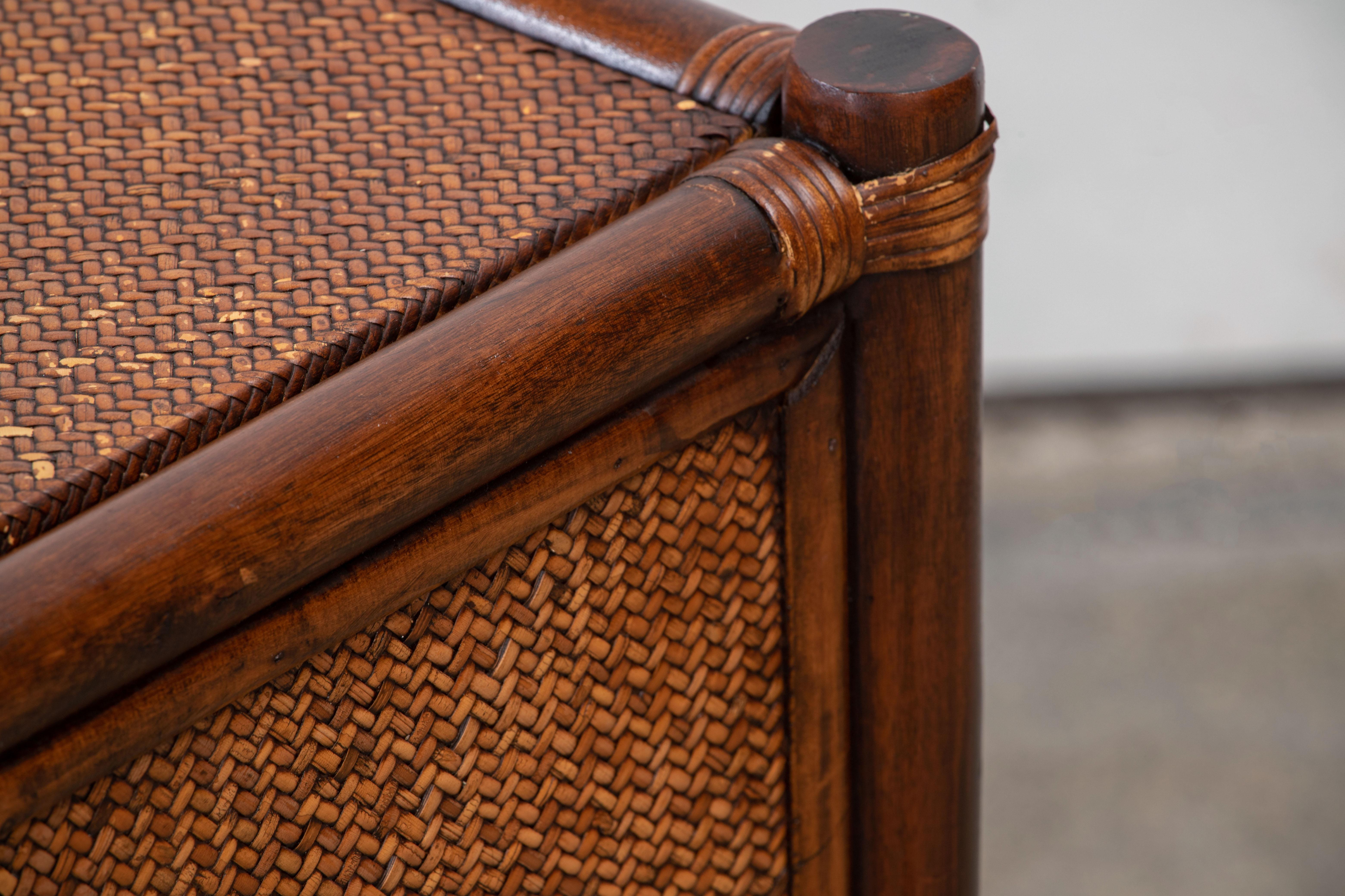Bamboo Cane Organic Mid-Century Chest of Drawers, 1970, Italy