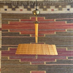 Cane Pendant Light/ Gunnel Nyman, 1940's/ Finland