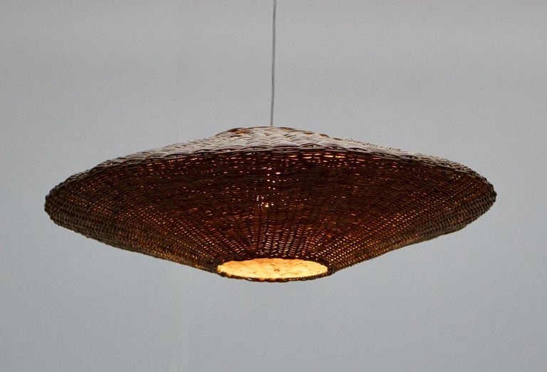 Cane Rattan Chandelier at 1stDibs