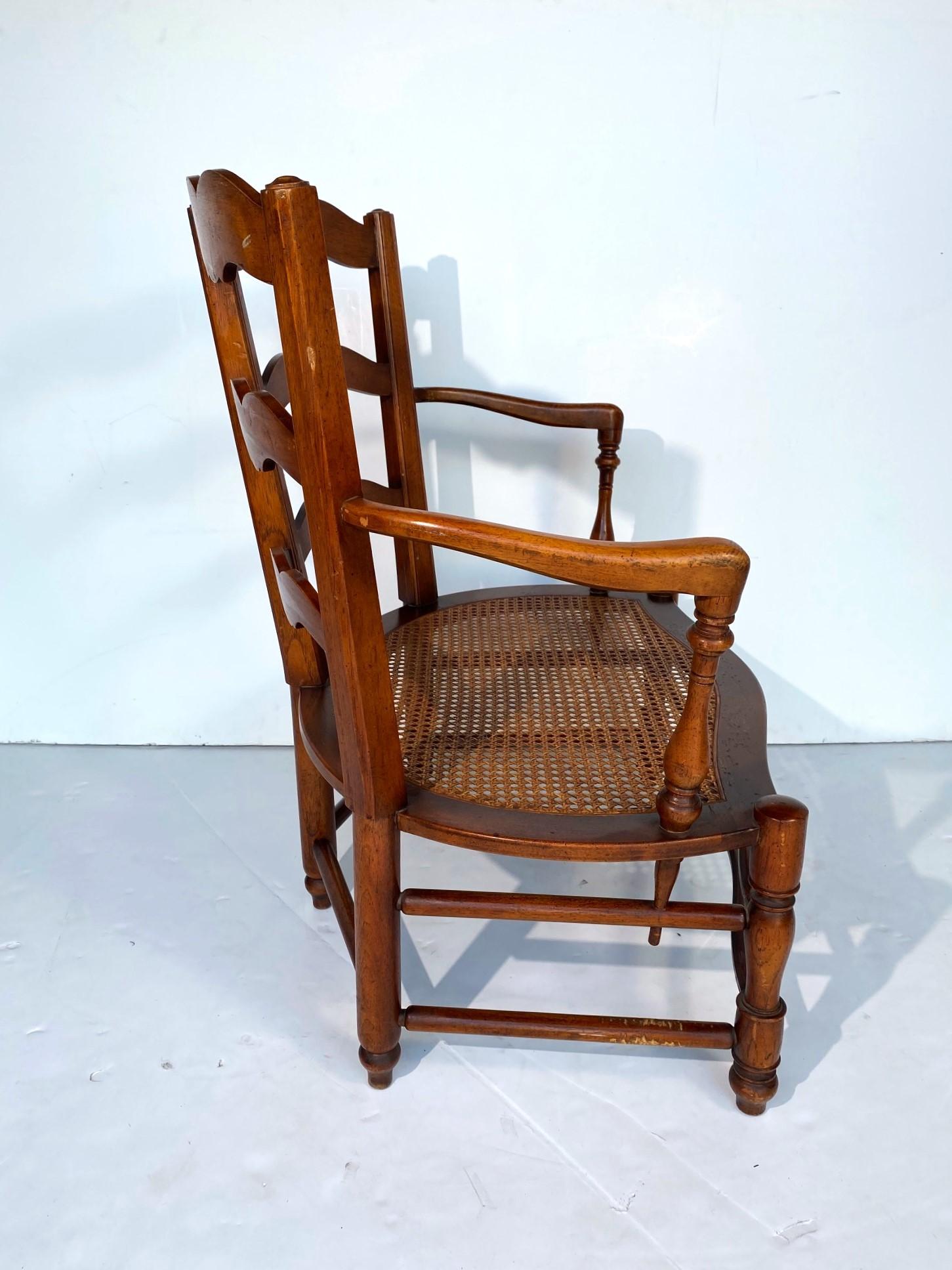 French Cane Seat Accent Chair For Sale