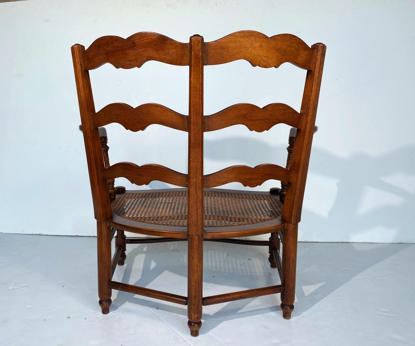 Mid-20th Century Cane Seat Accent Chair For Sale