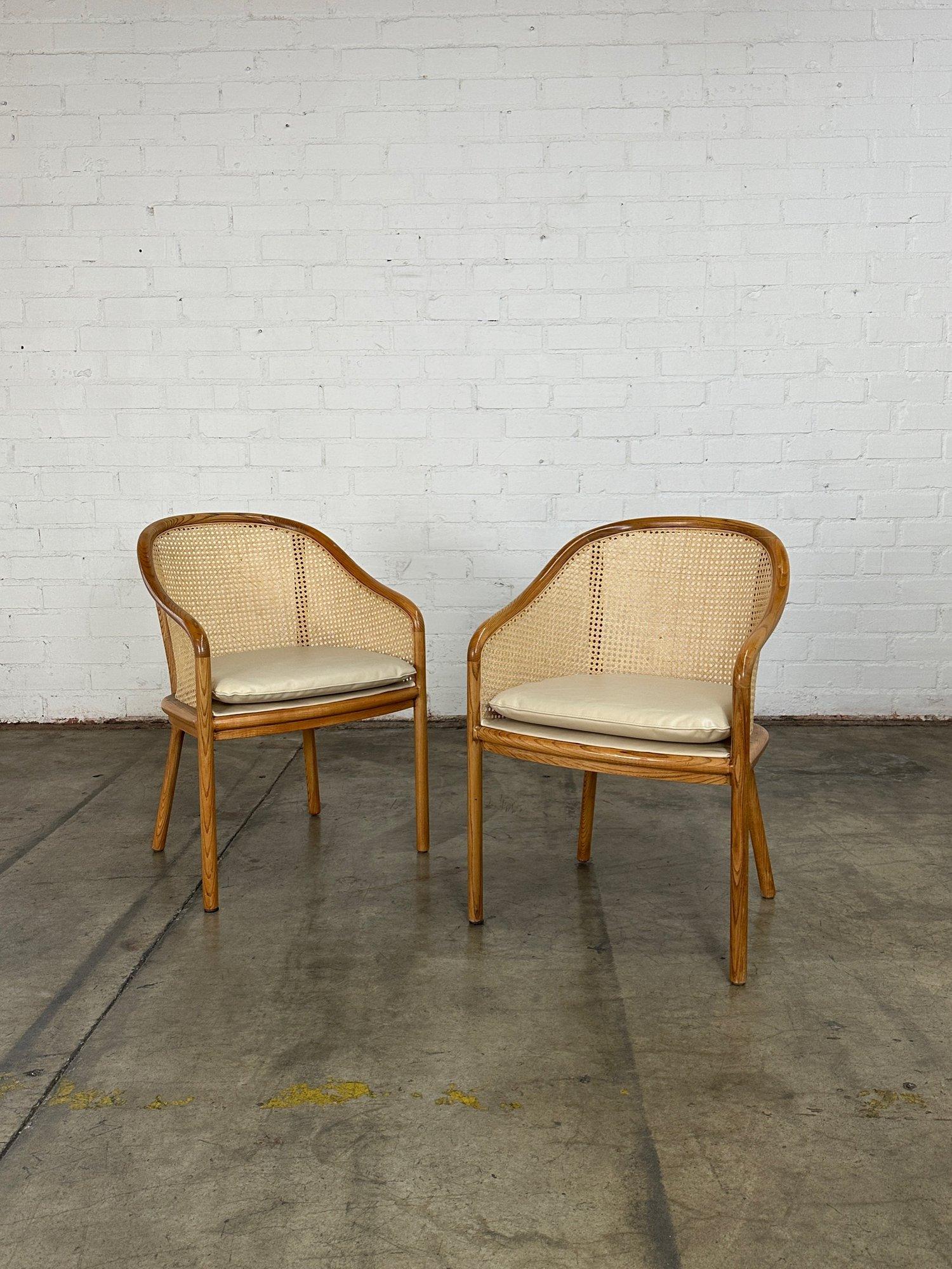 Cane side chairs by Ward Bennet -pair For Sale 4