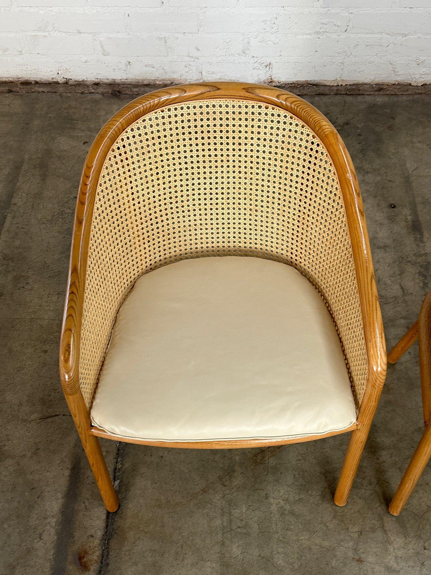 Mid-Century Modern Cane side chairs by Ward Bennet -pair For Sale