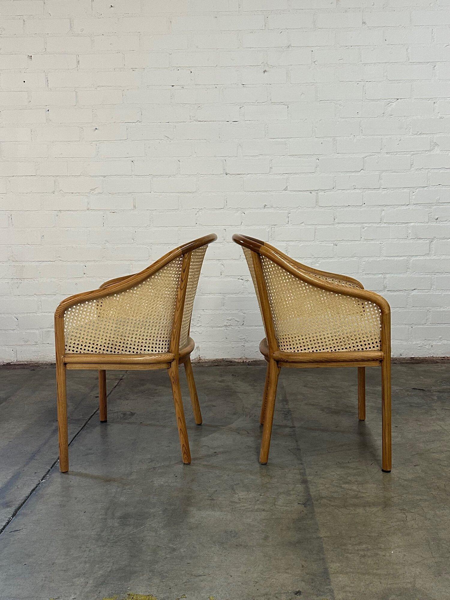 Cane side chairs by Ward Bennet -pair In Good Condition For Sale In Los Angeles, CA