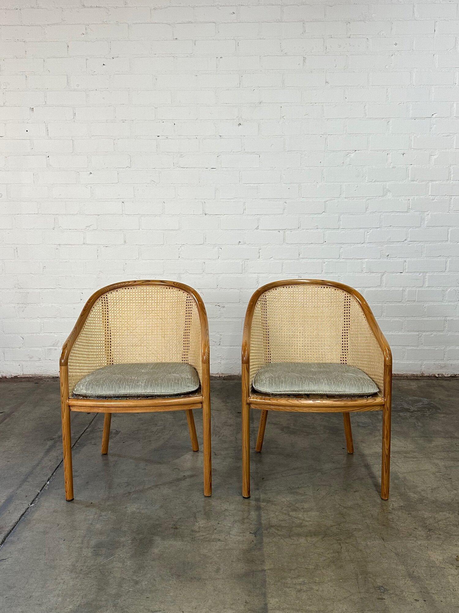 Cane side chairs by Ward Bennet -pair 2