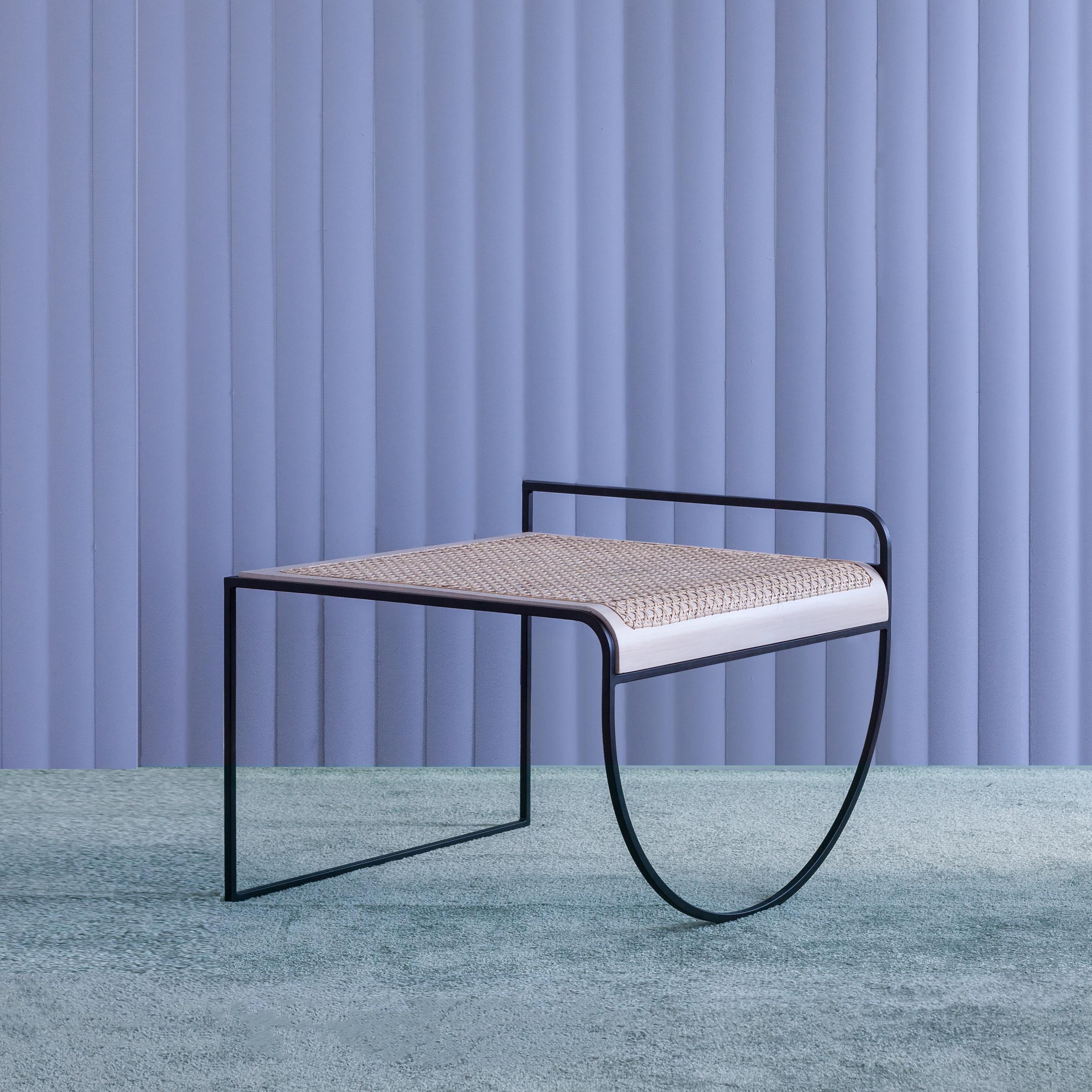 Modern Cane SW Side Table by Soft-Geometry