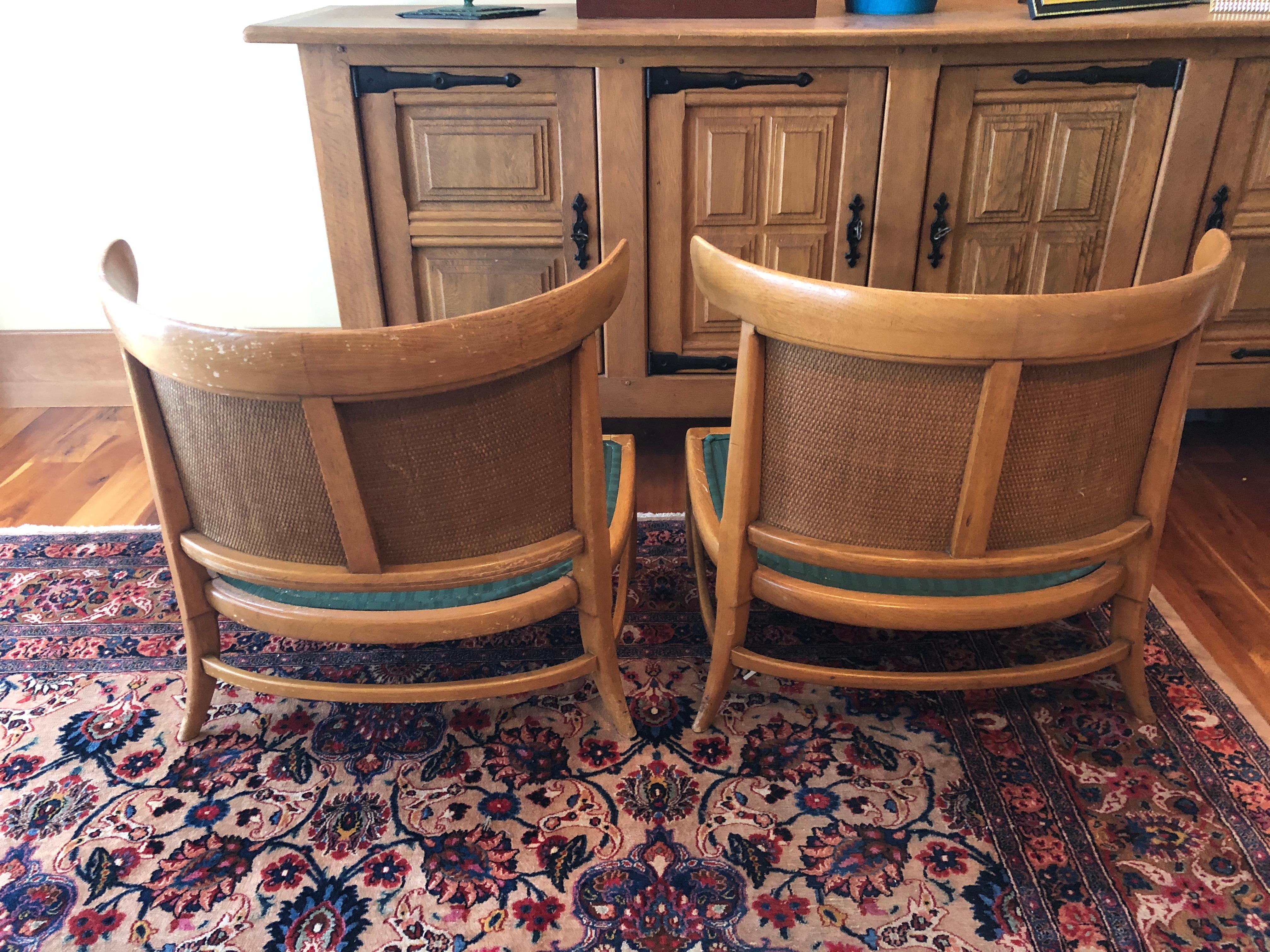 Cane Walnut Chairs by John Lubberts & Lambert Mulder for Tomlinson  1