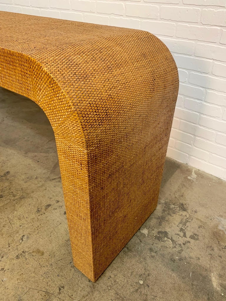Cane Wrapped Console Table at 1stDibs wood and cane console table