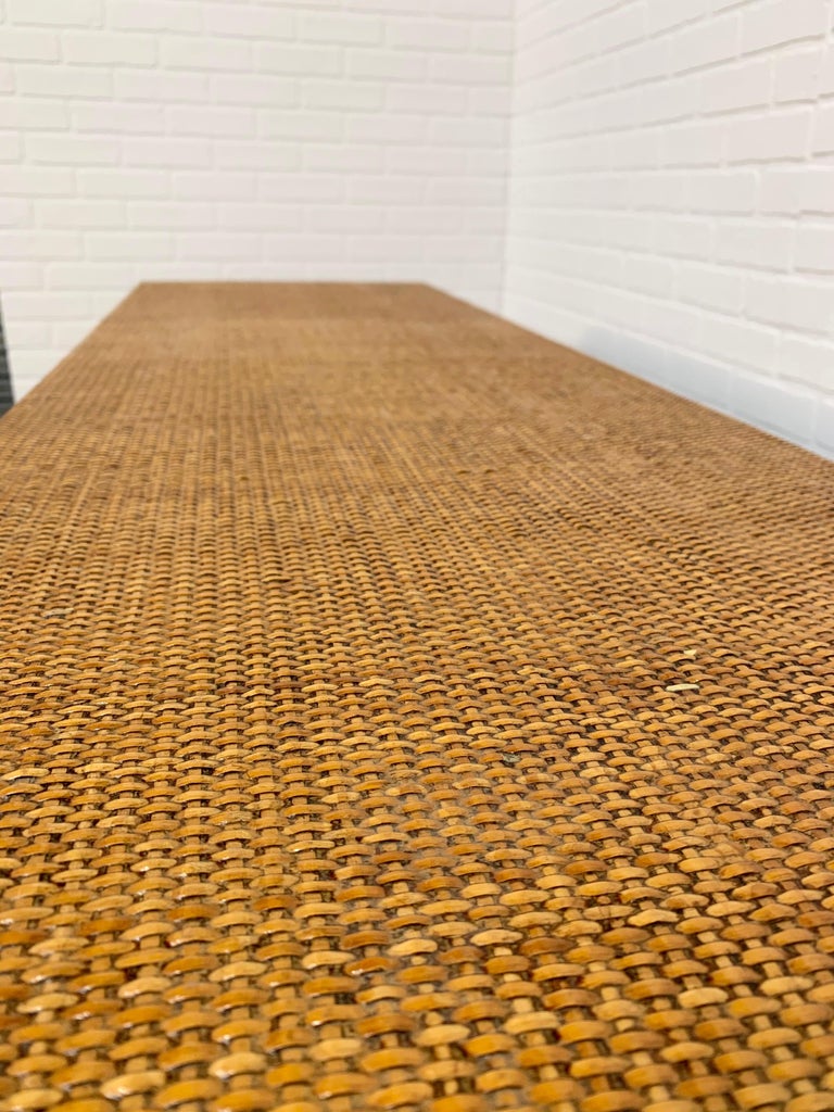 Cane Wrapped Console Table at 1stDibs wood and cane console table