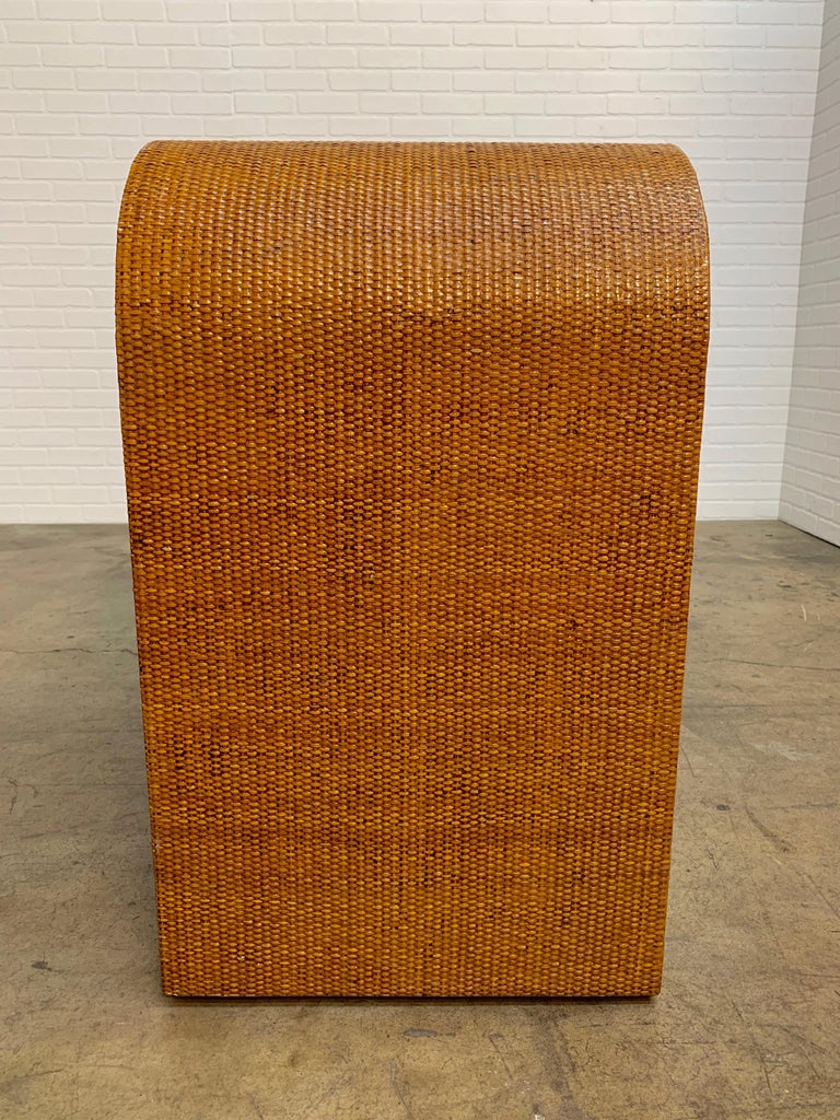 Cane Wrapped Console Table at 1stDibs wood and cane console table