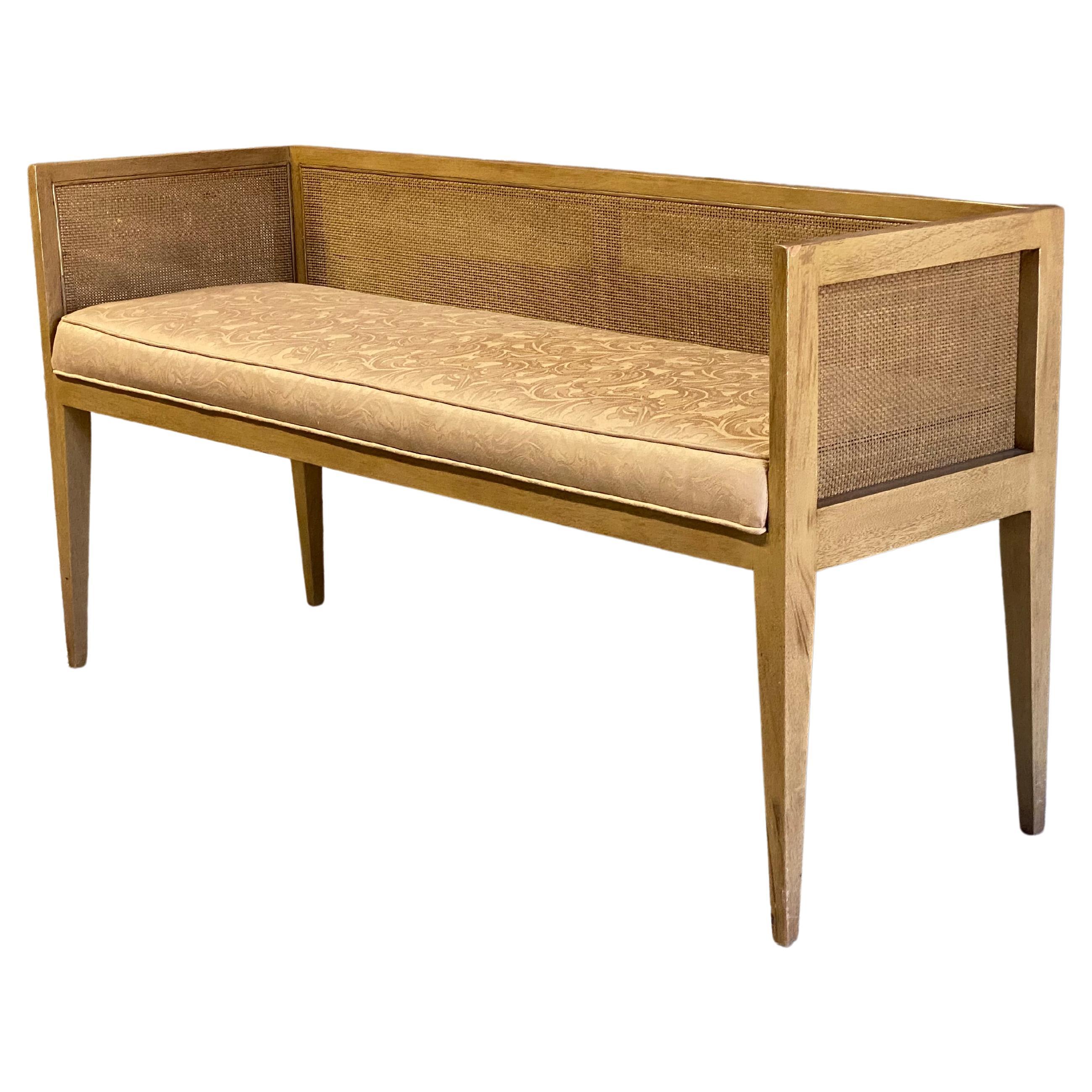 Mid Century Modern Caned Back Bench