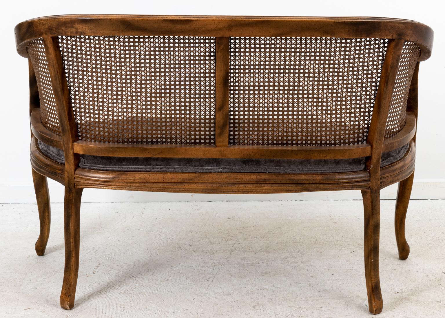 cane back loveseat