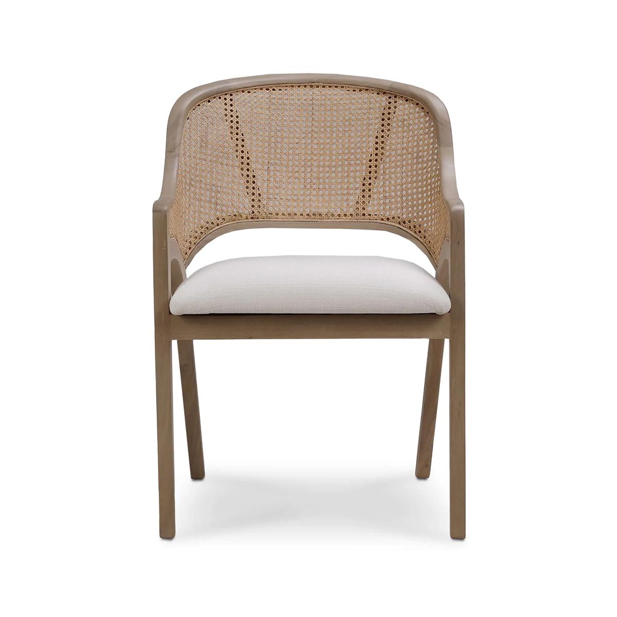 Mid-Century Modern Caned Back Mid-Century Armchair For Sale