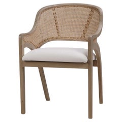 Caned Back Mid-Century Armchair
