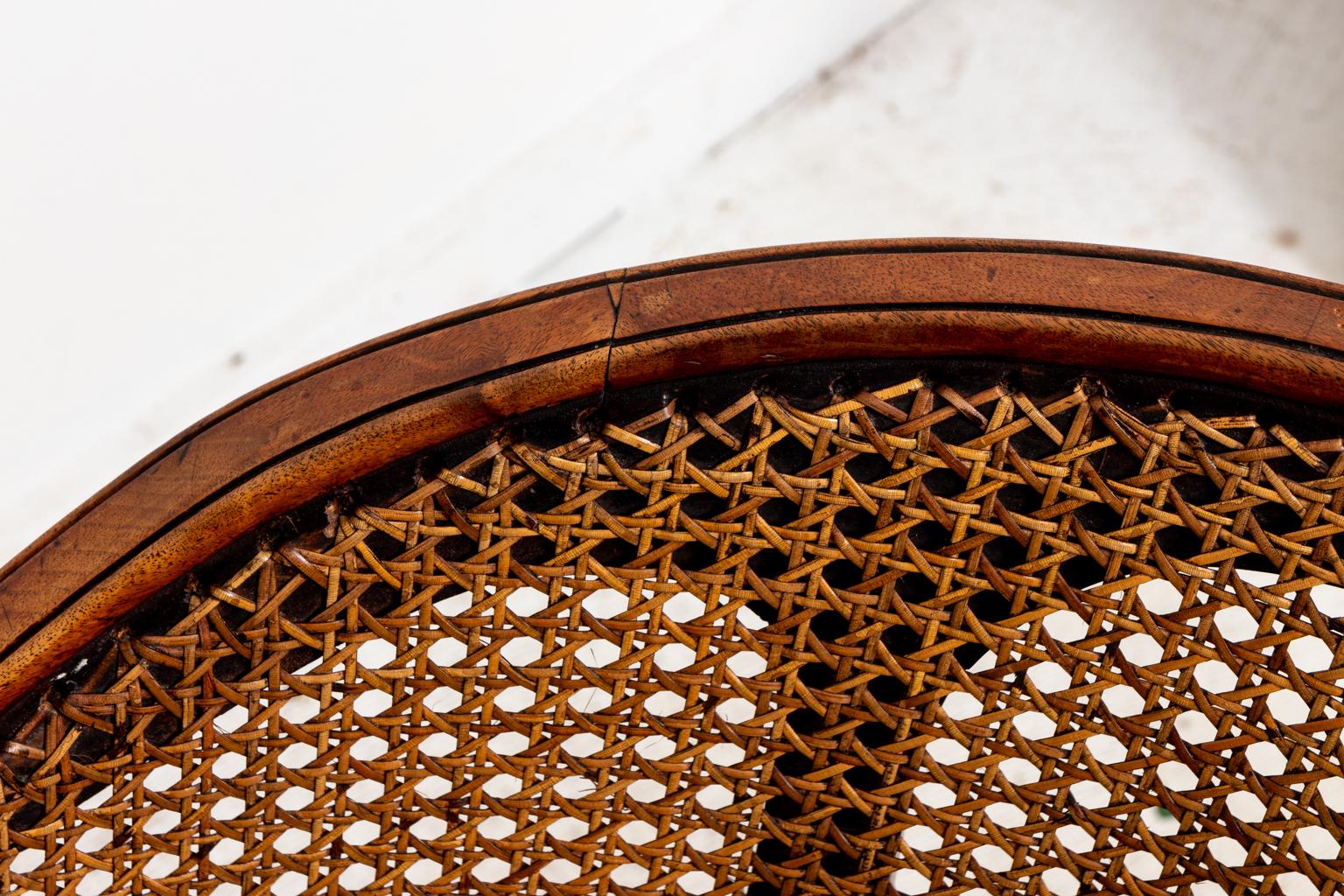 Upholstery Caned Back Tub Chairs