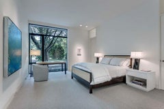 Lawson-Fenning Caned Bed, Queen, Natural Cane & Walnut, Modern Bed Frame