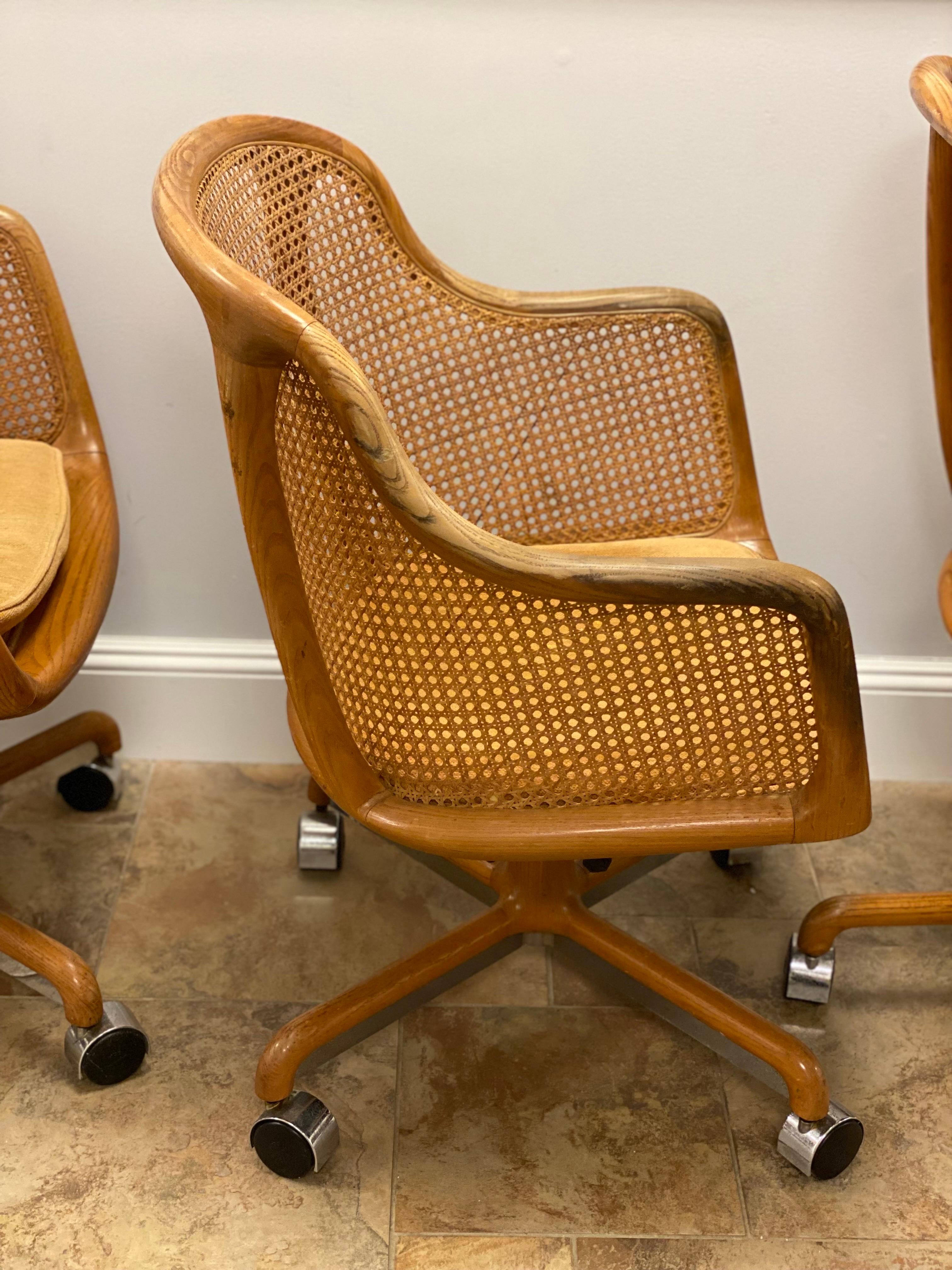 Caned Desk Chair by Ward Bennett for Brickel, Mid-20th Century For Sale 3