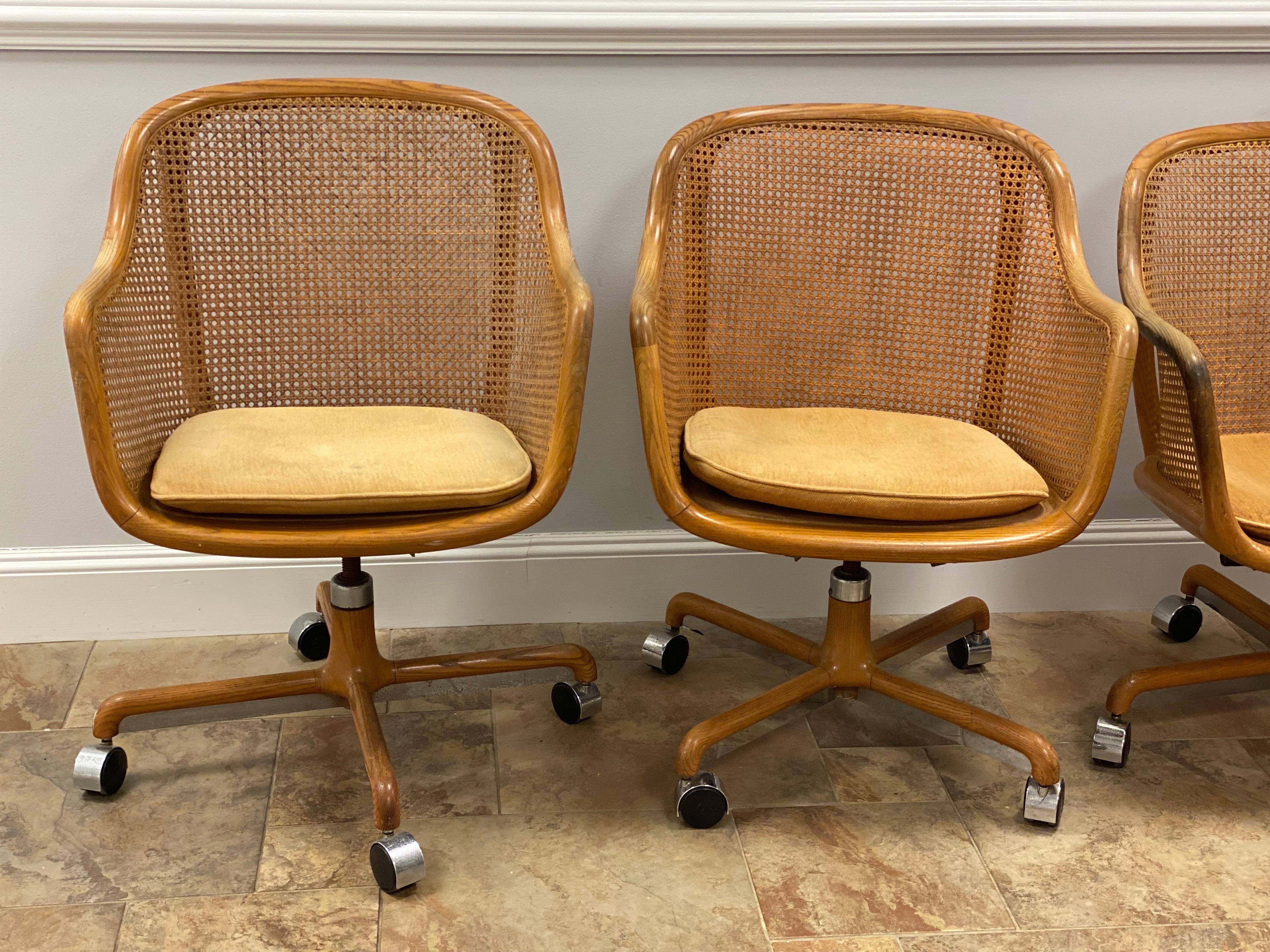 Caned Desk Chair by Ward Bennett for Brickel, Mid-20th Century For Sale 5