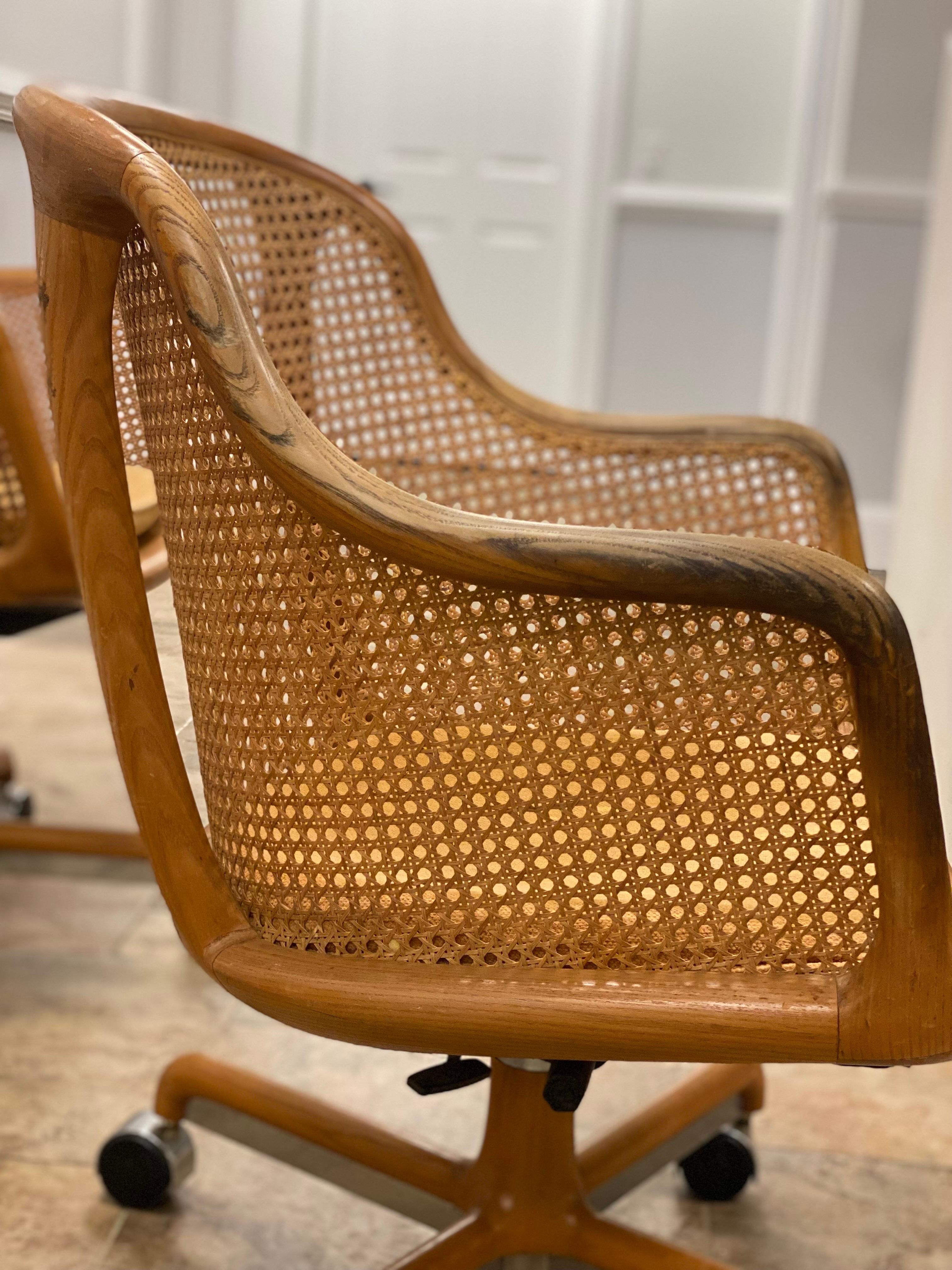 Caned Desk Chair by Ward Bennett for Brickel, Mid-20th Century For Sale 7